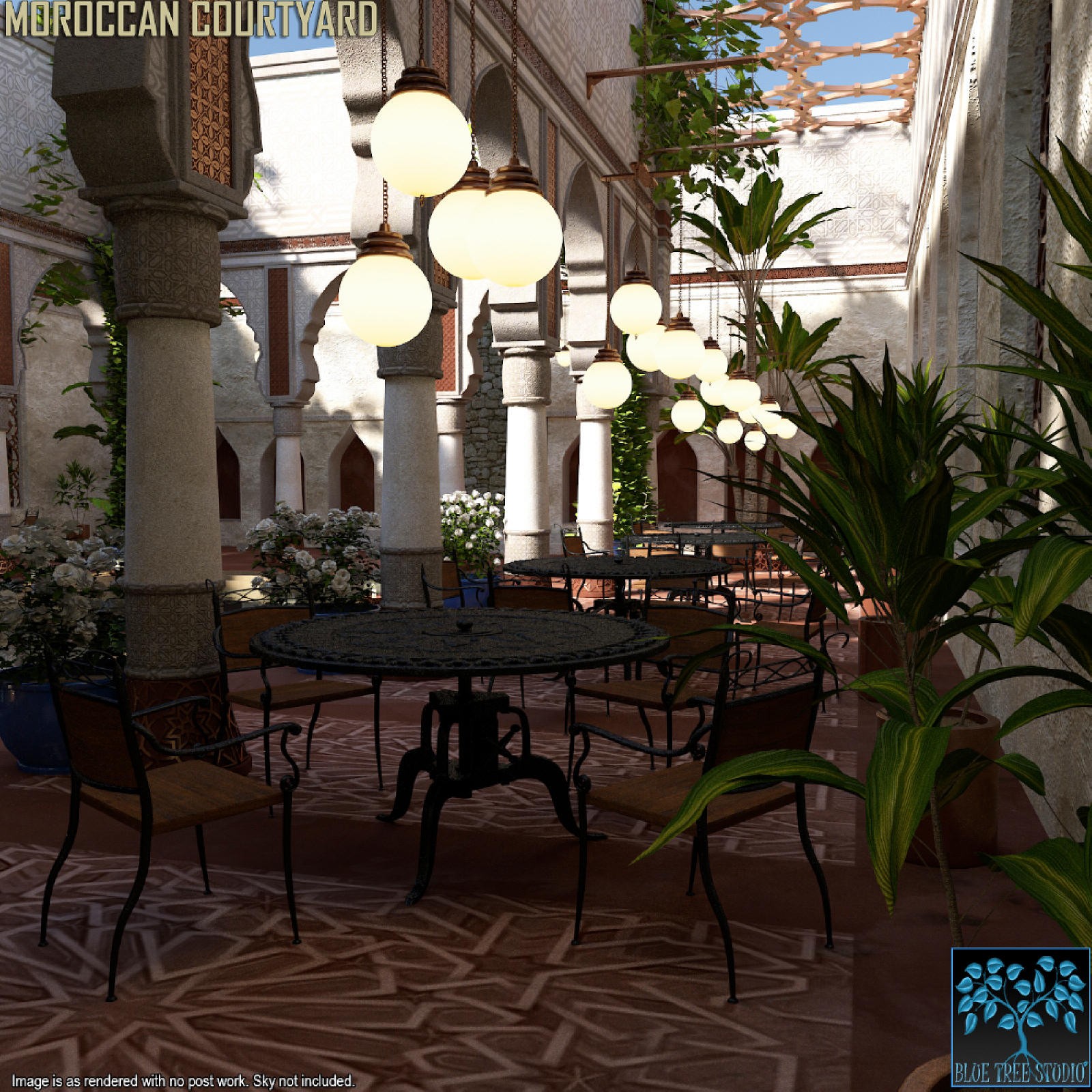 Moroccan Courtyard for Poser by N/A