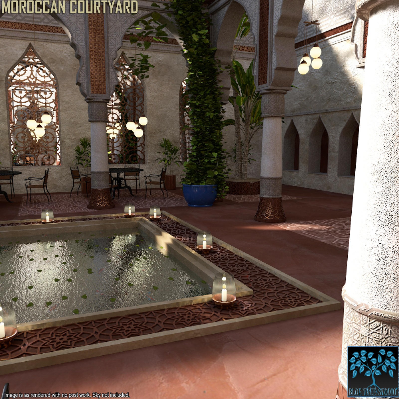 Moroccan Courtyard for Poser by N/A