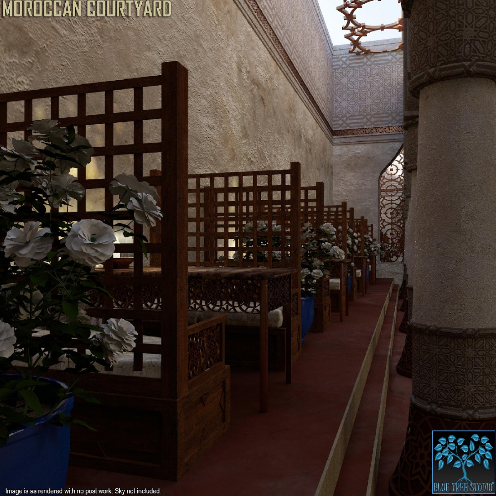 Moroccan Courtyard for Poser by N/A