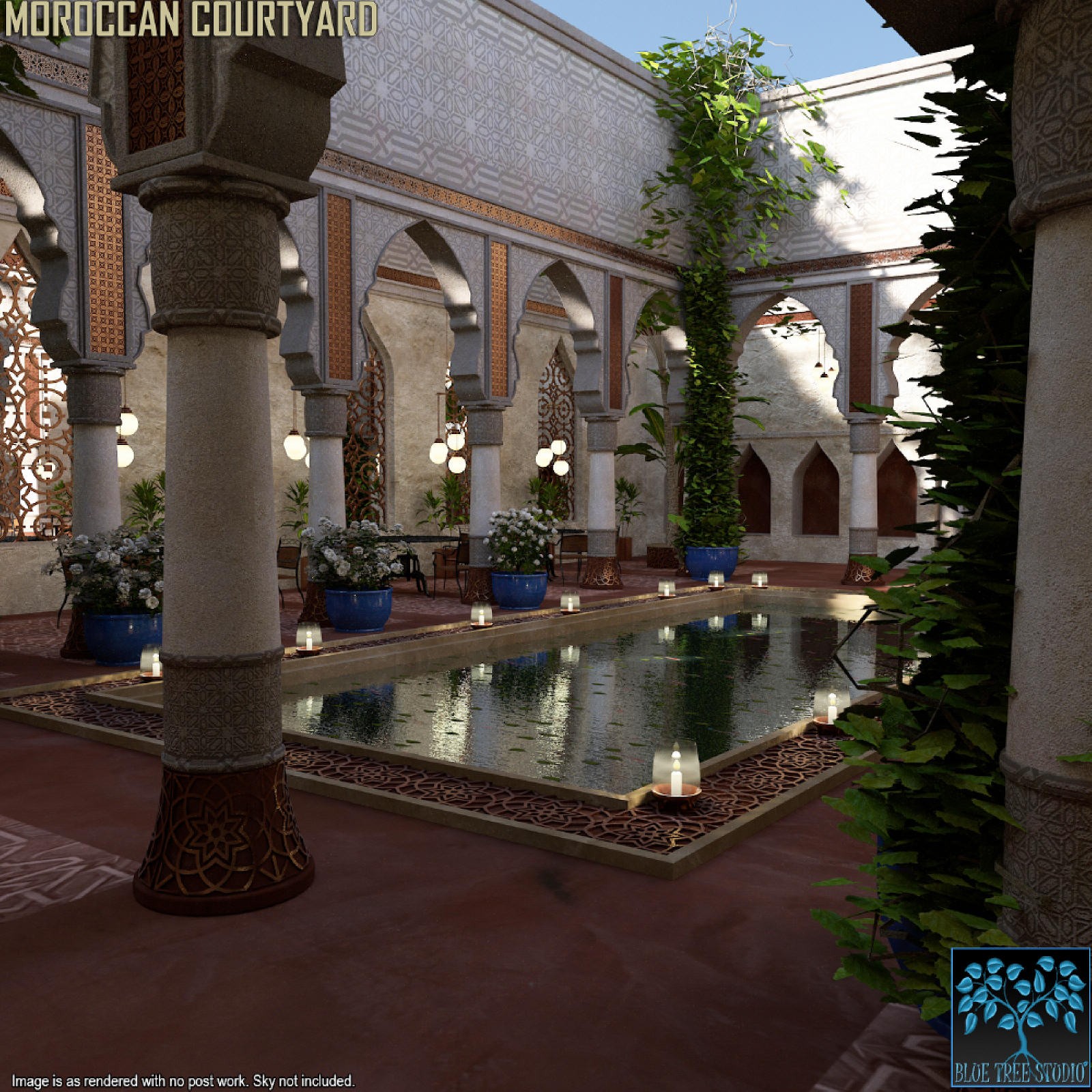 Moroccan Courtyard for Poser by N/A