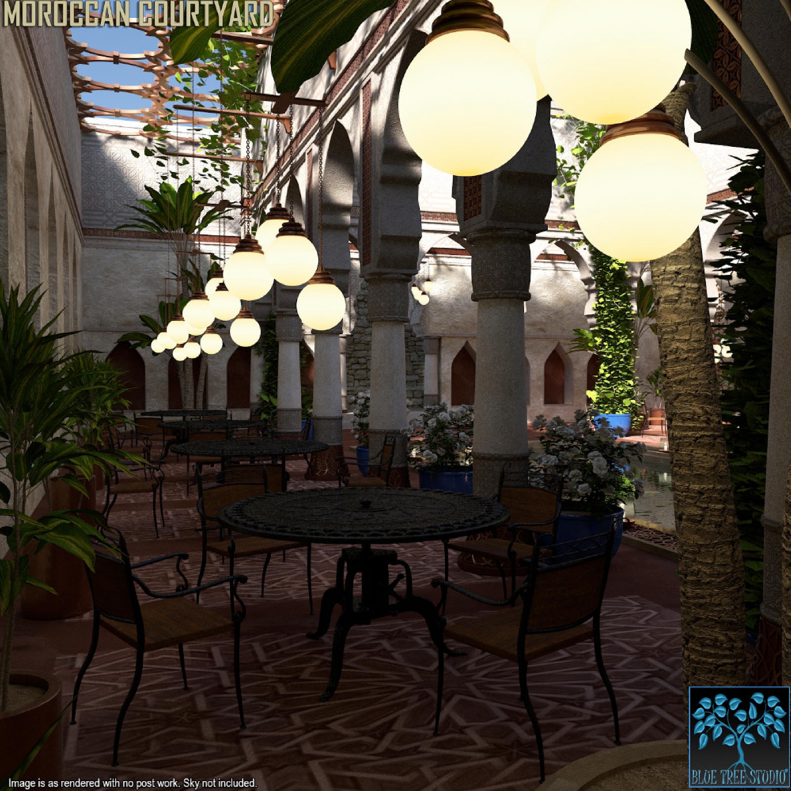 Moroccan Courtyard for Poser by N/A