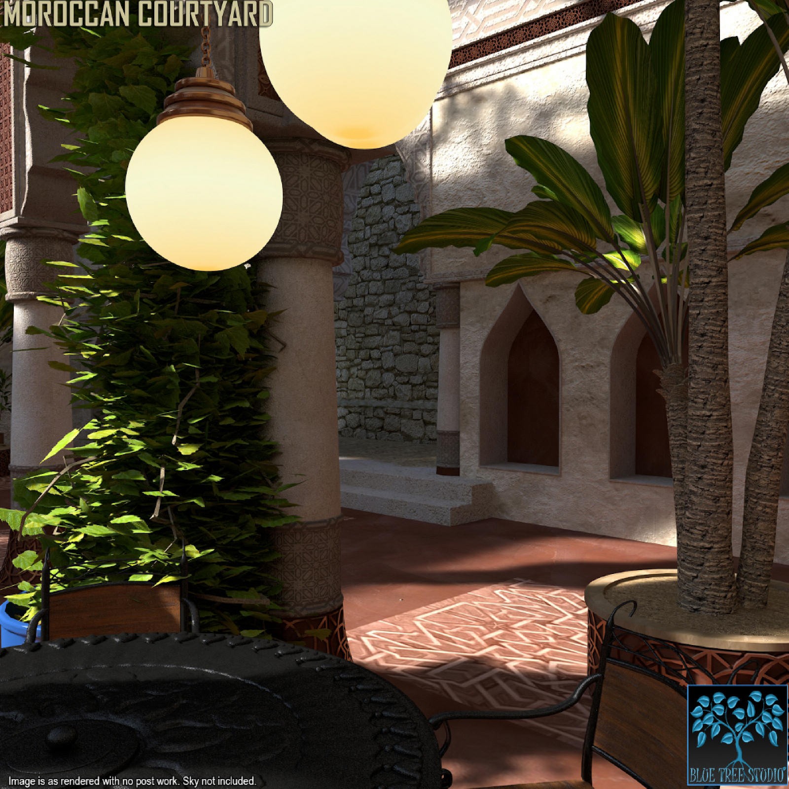 Moroccan Courtyard for Poser by N/A