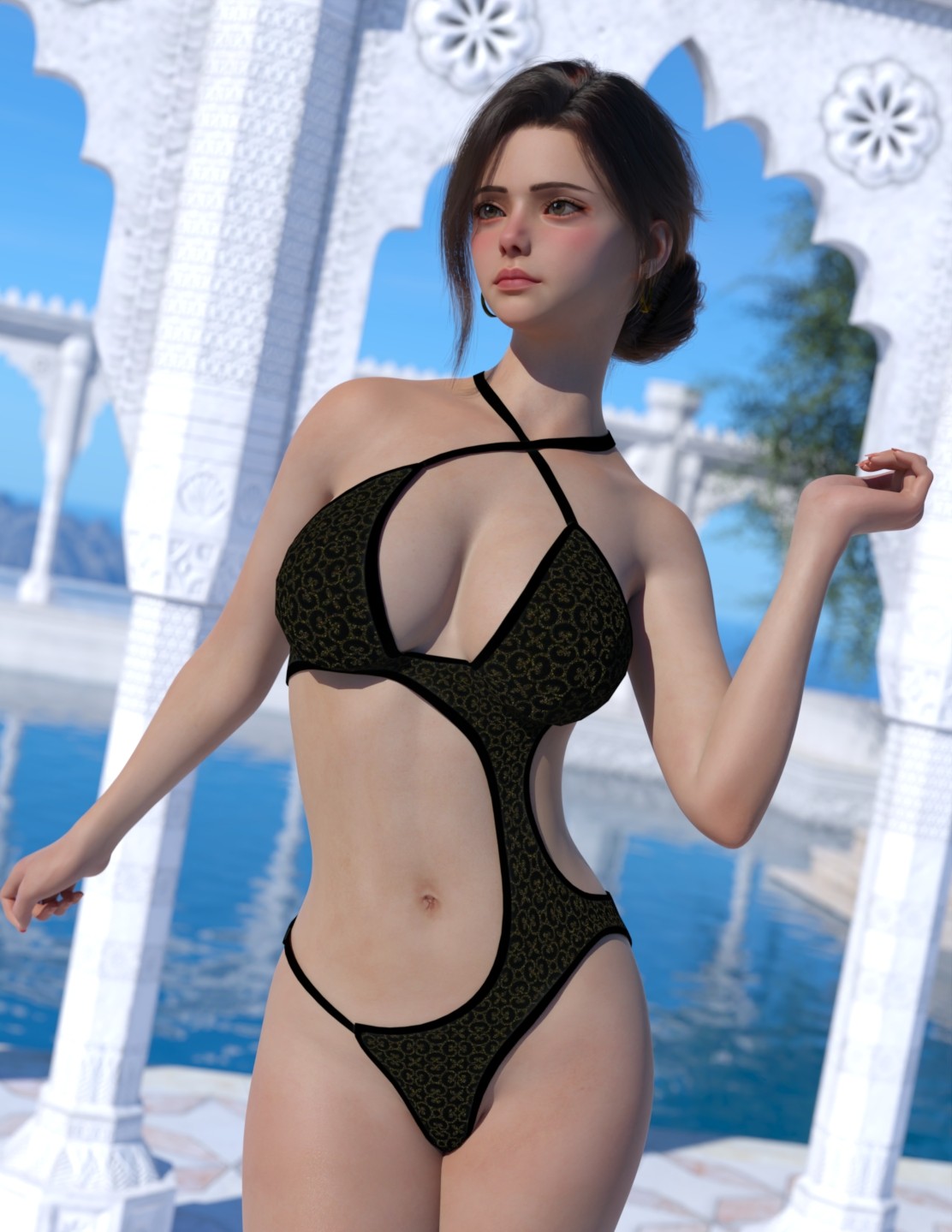 MG-Hollow LaceUp Bikini G9 G8F dForce by N/A