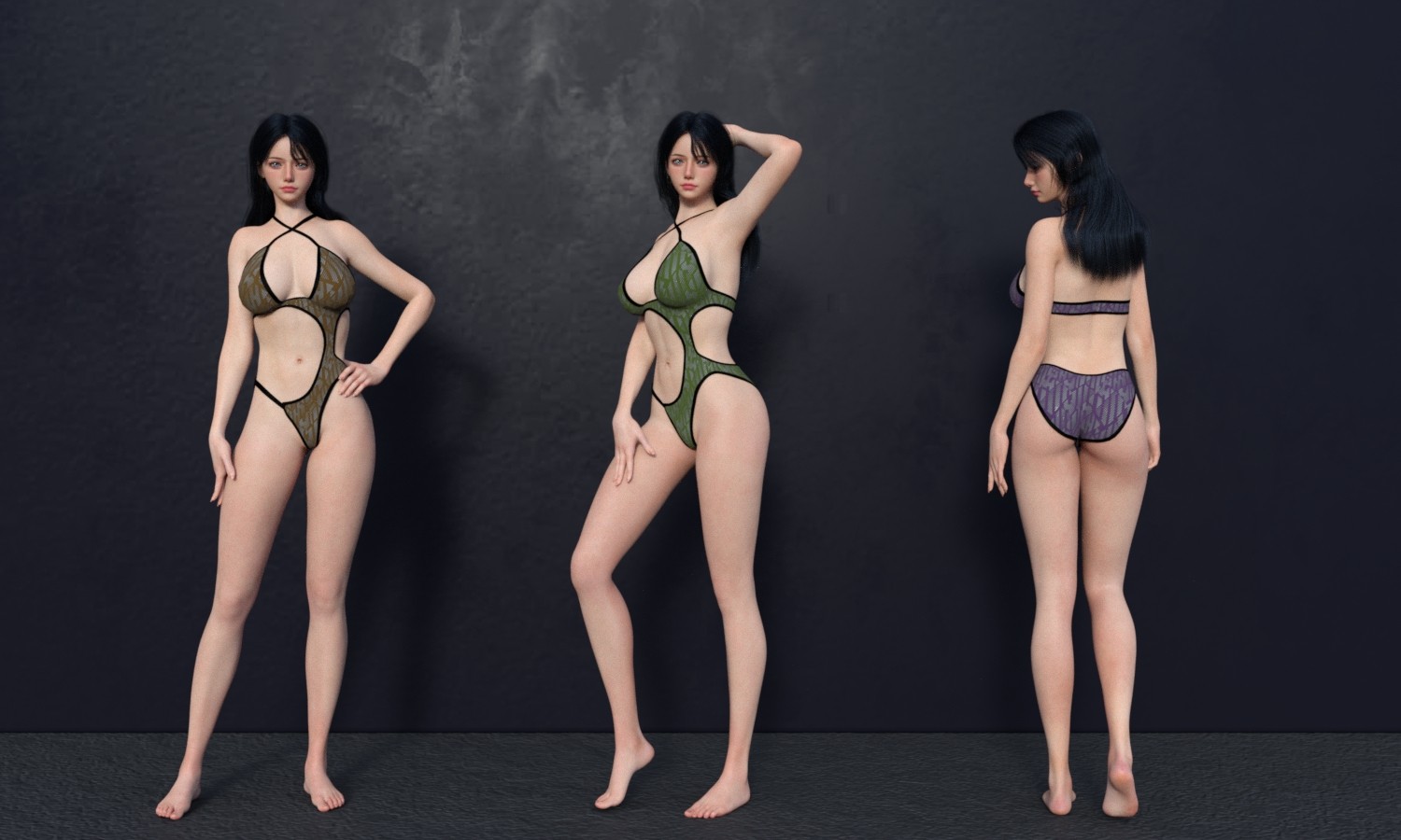 MG-Hollow LaceUp Bikini G9 G8F dForce by N/A