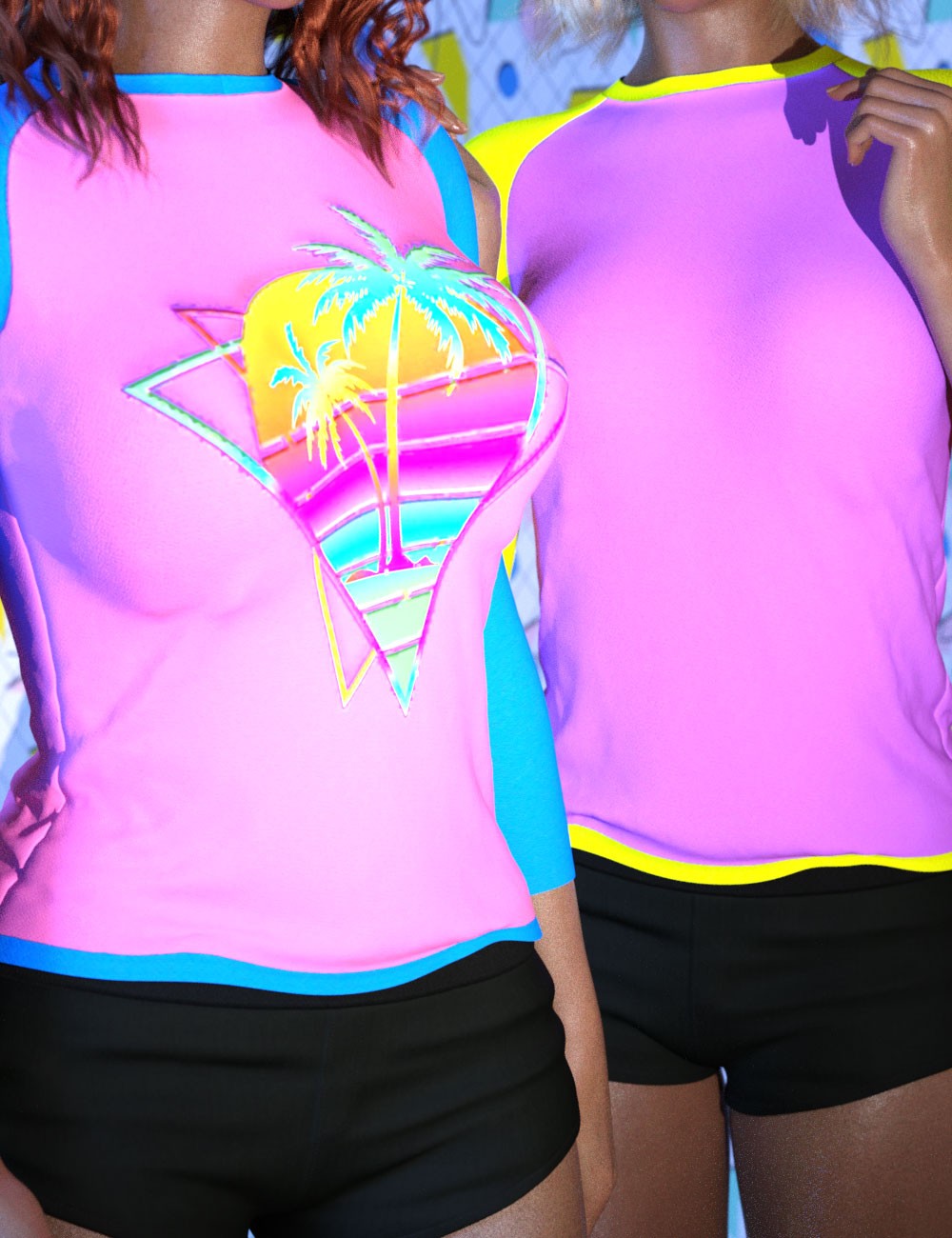 3DL 80s Remix For Long Sleeve Raglan Tee G8F/G9 by N/A