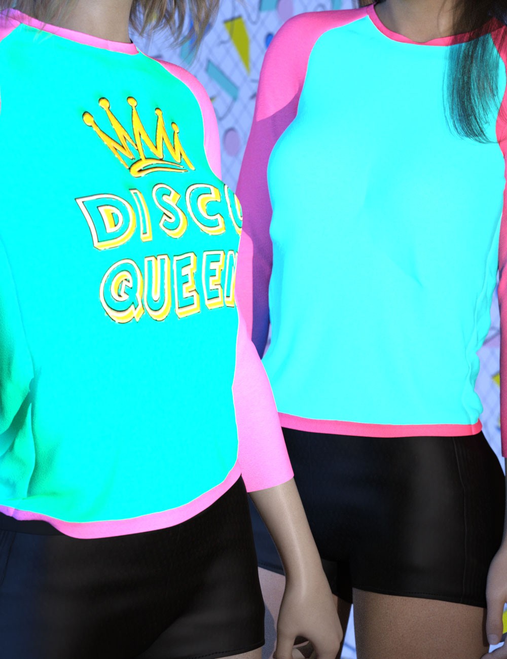 3DL 80s Remix For Long Sleeve Raglan Tee G8F/G9 by N/A