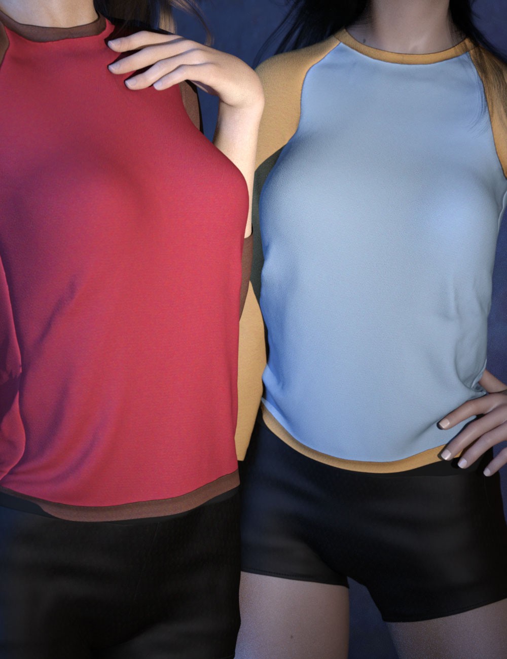 3DL ThreadBare For Long Sleeve Raglan Tee G8F/G9 by N/A