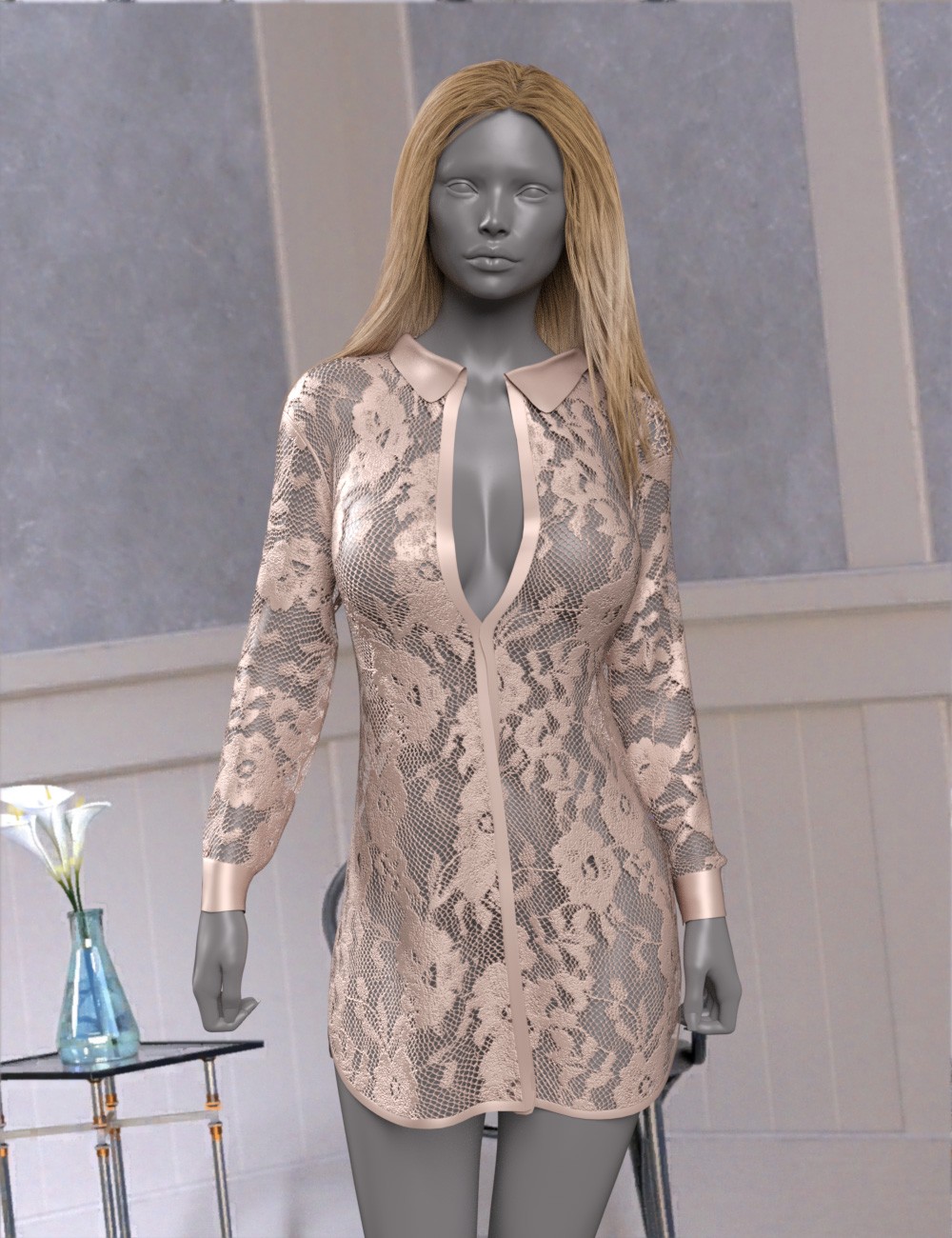 InStyle - dforce - Boyfriend Shirt - Genesis 8 and 9 by N/A