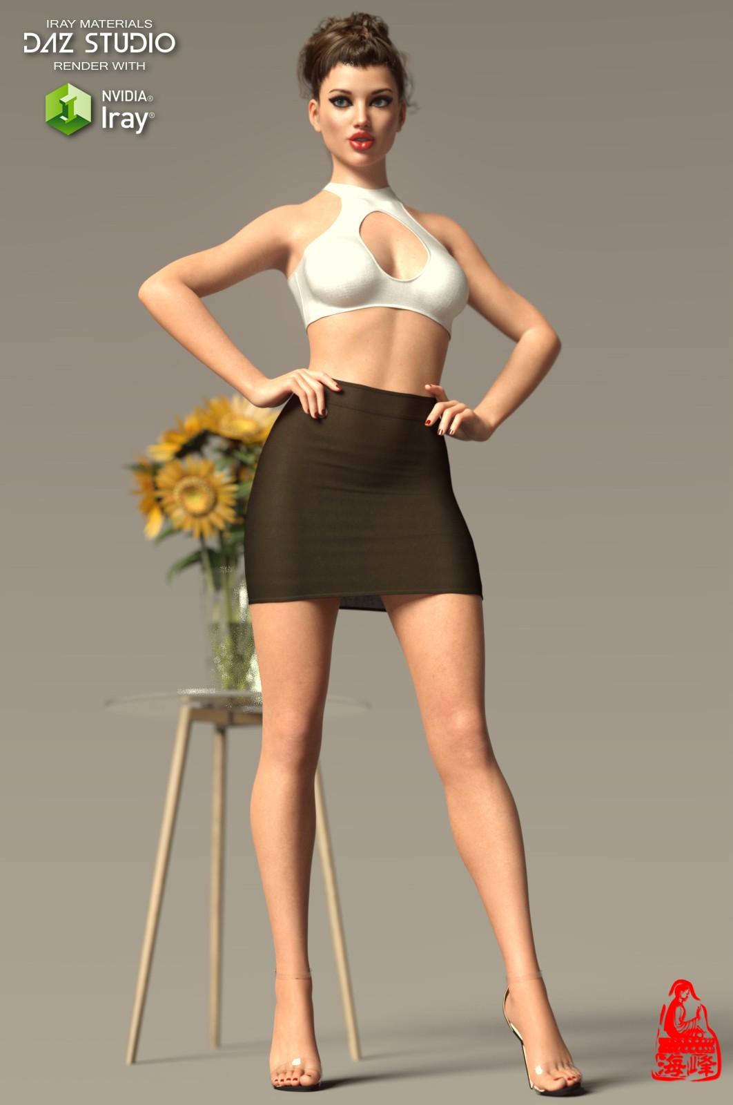 dForce Cutout Top & Mini Skirt for Genesis 8 & 8.1 Females by N/A