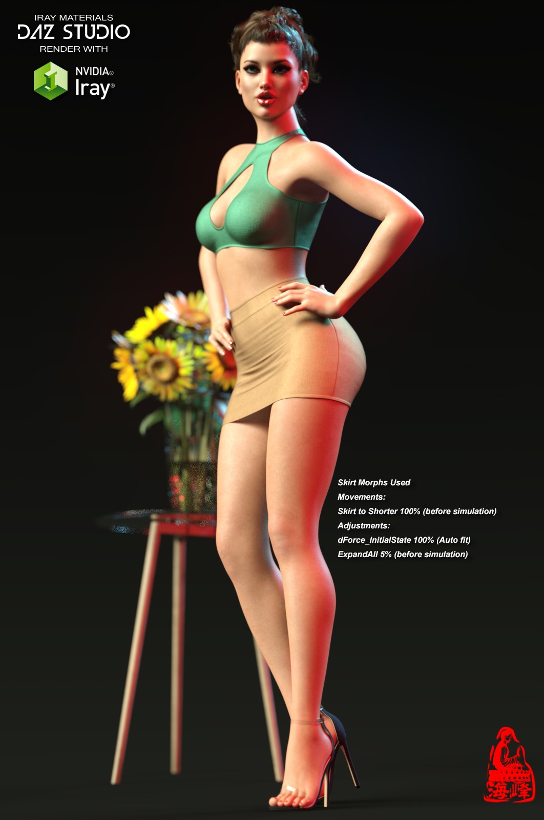 dForce Cutout Top & Mini Skirt for Genesis 8 & 8.1 Females by N/A