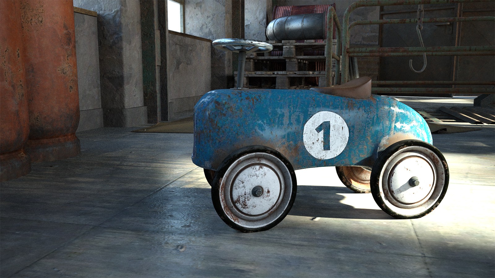 Ride-on Vintage Car for Daz Studio by N/A
