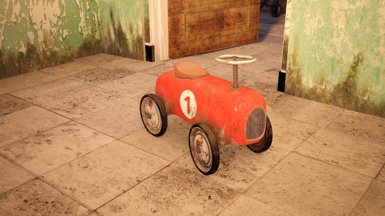 Ride-on Vintage Car for Daz Studio by N/A