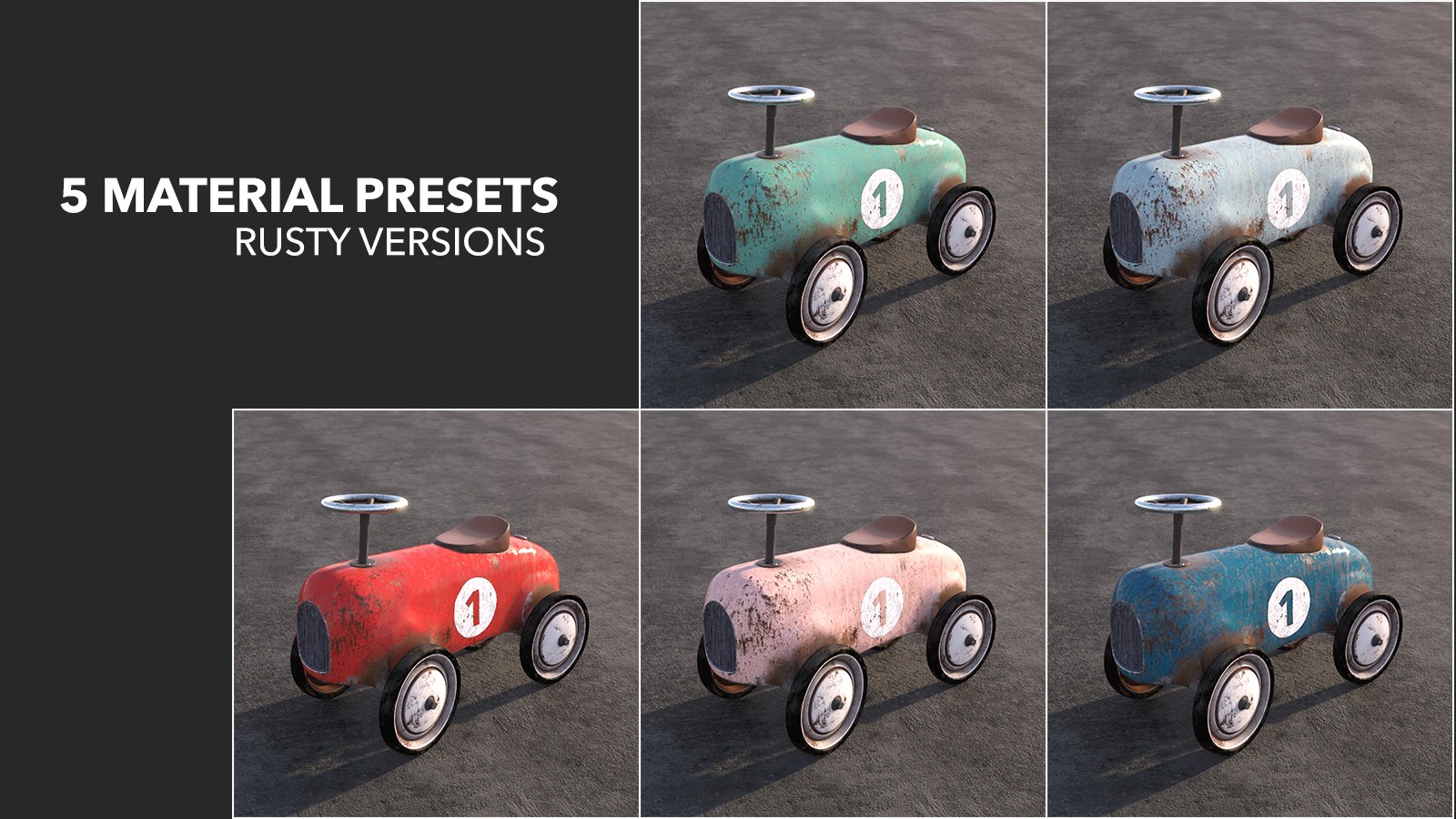 Ride-on Vintage Car for Daz Studio by N/A