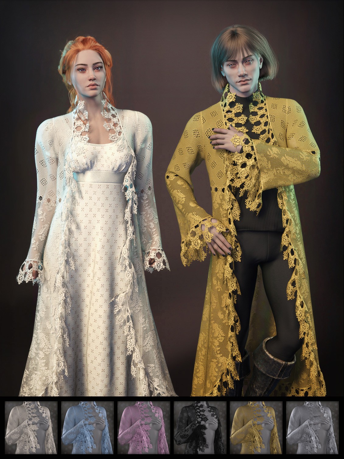 Dashing Materials for FRQ dForce: Frilly Coat by N/A