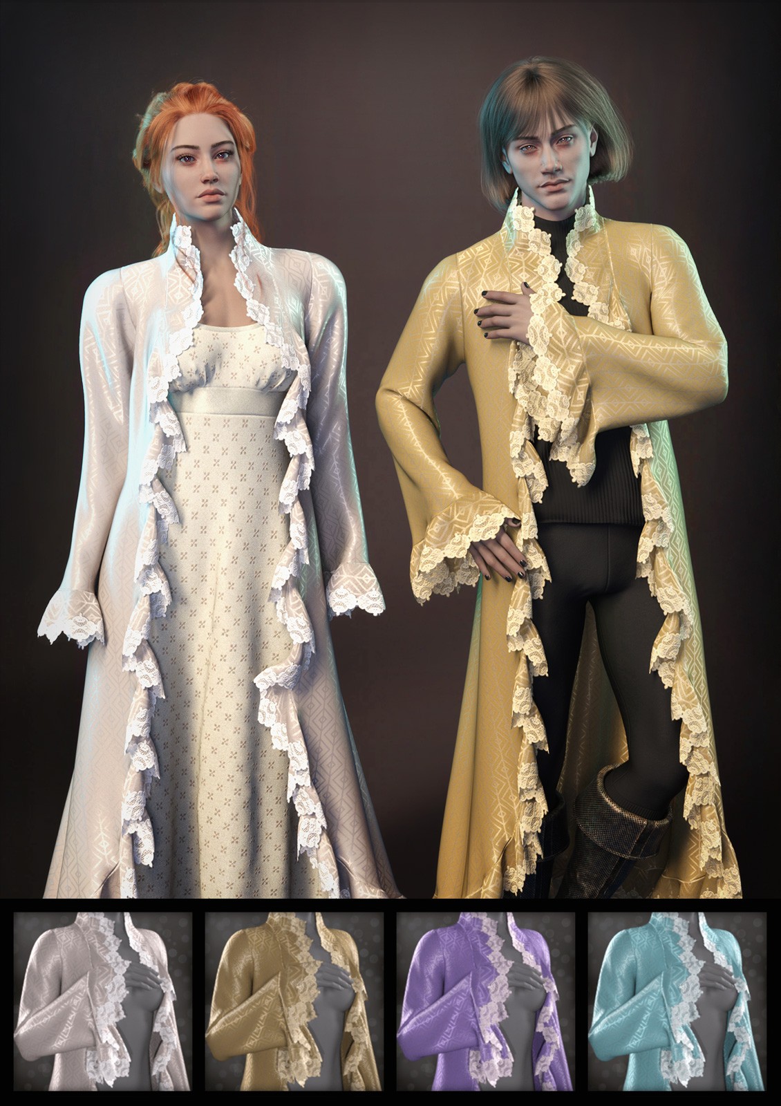 Dashing Materials for FRQ dForce: Frilly Coat by N/A