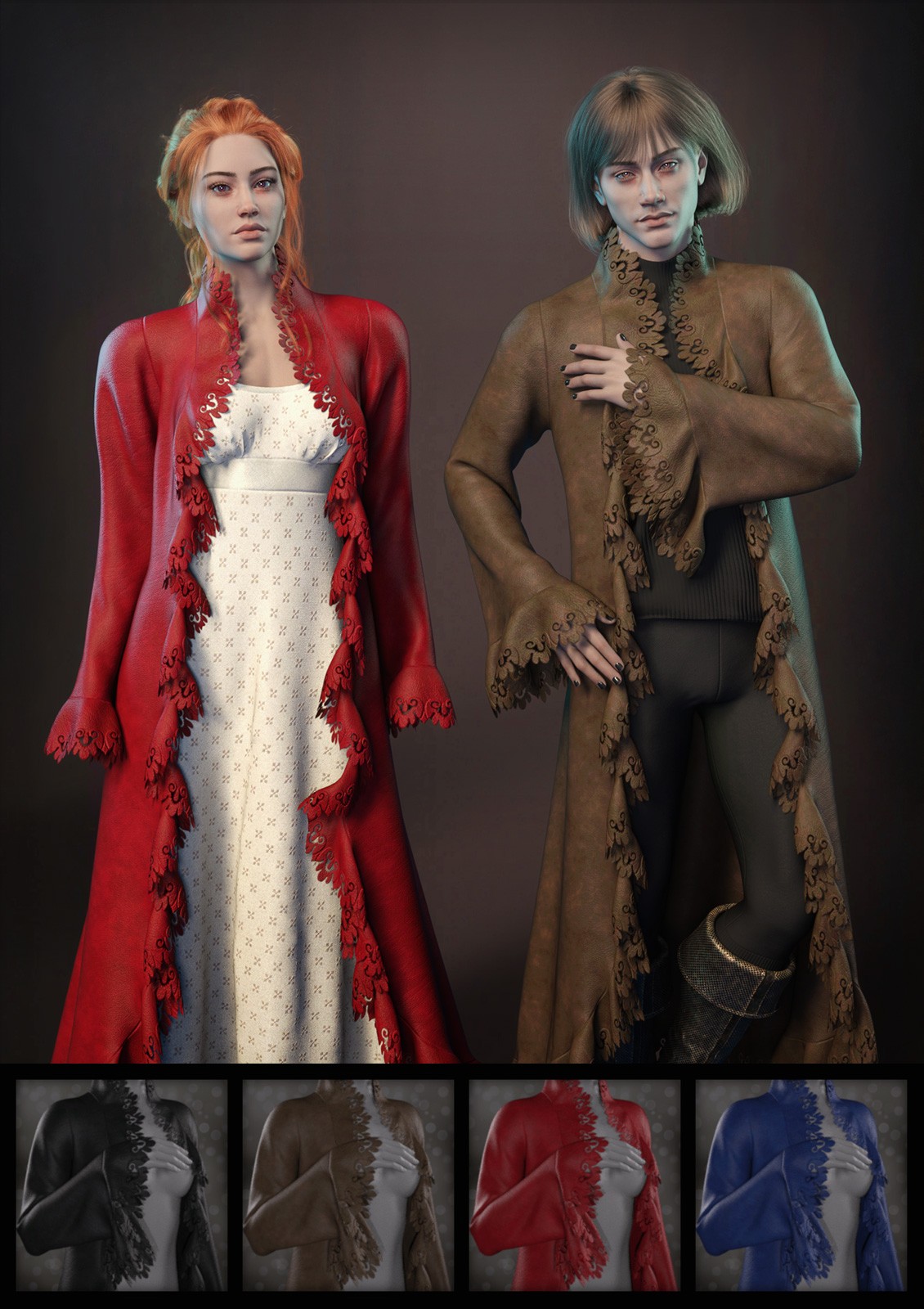 Dashing Materials for FRQ dForce: Frilly Coat by N/A