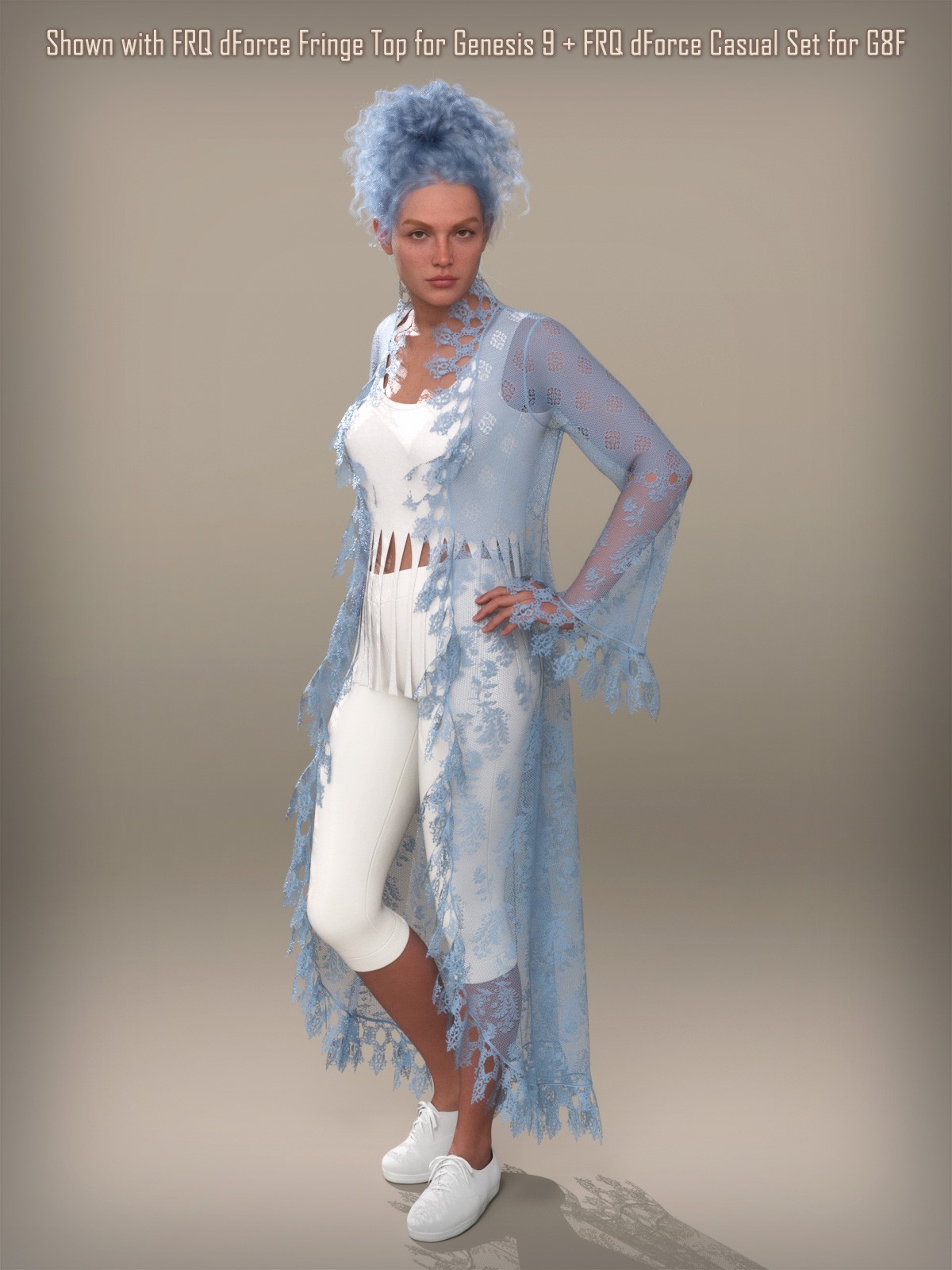 Dashing Materials for FRQ dForce: Frilly Coat by N/A