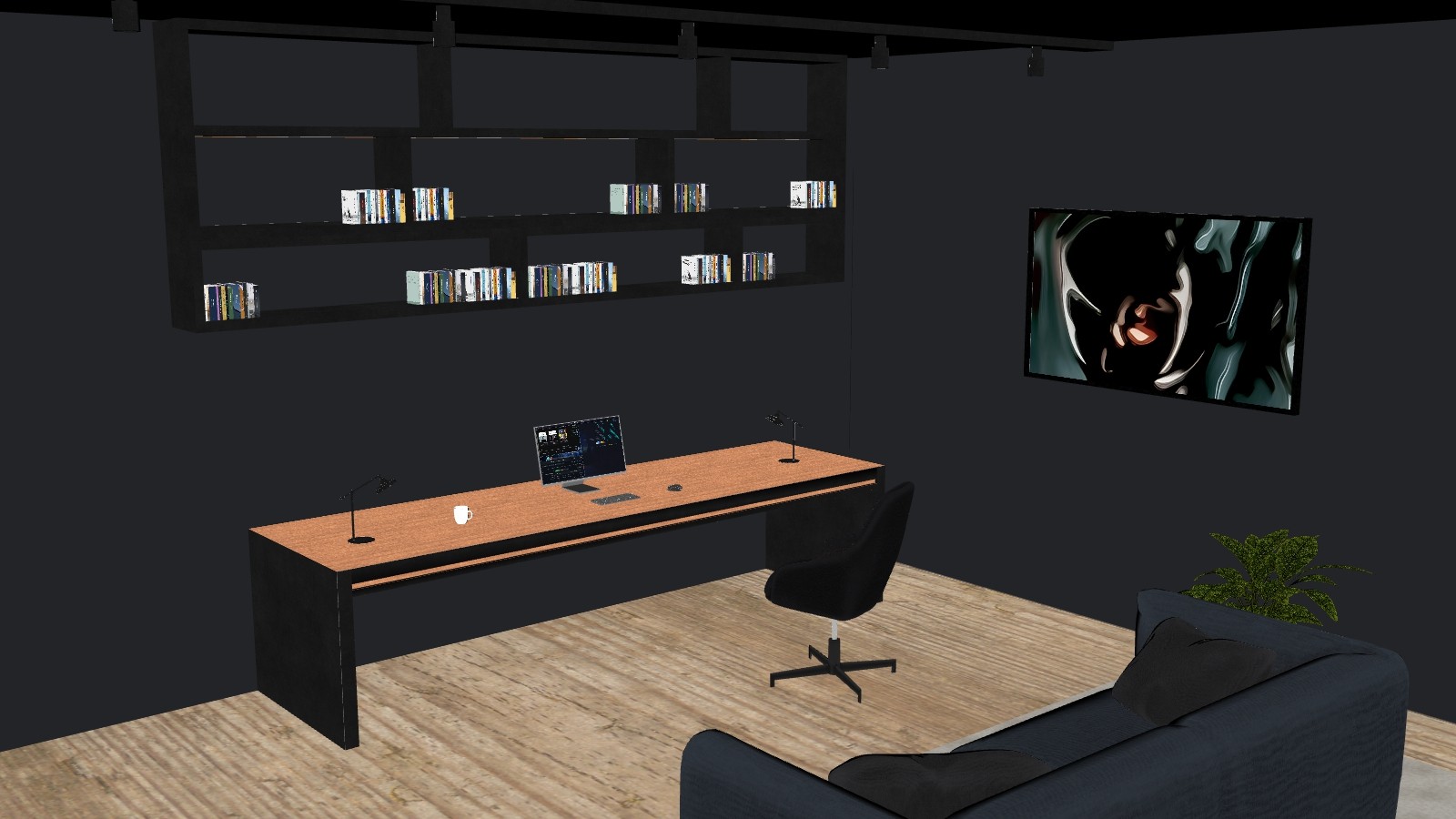 The Personal Office - Modern Study & Workspace (Iray) by N/A
