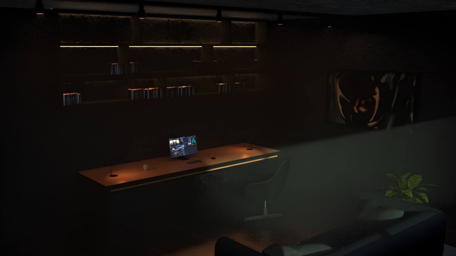 The Personal Office - Modern Study & Workspace (Iray) by N/A