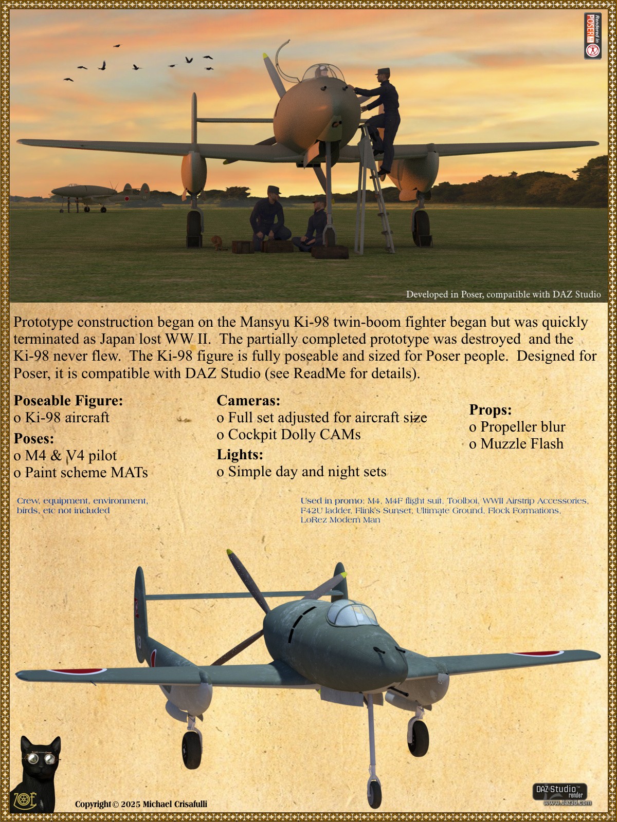 Mansyu Ki-98 WW 2 Twin-Boom Fighter by N/A