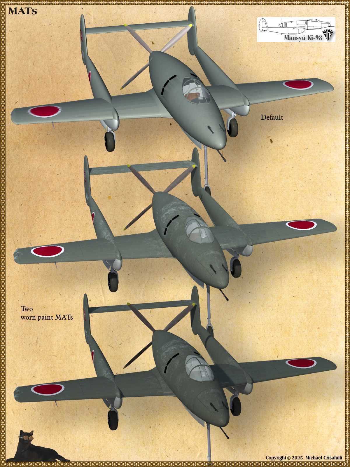 Mansyu Ki-98 WW 2 Twin-Boom Fighter by N/A