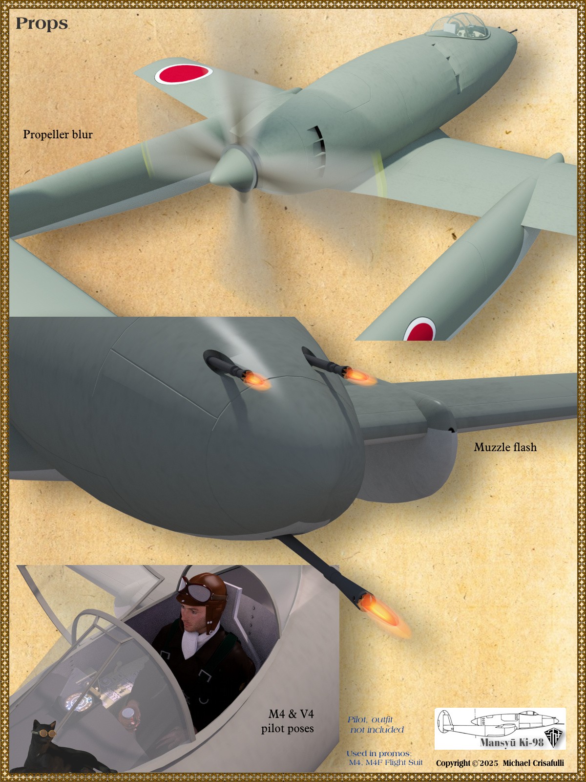 Mansyu Ki-98 WW 2 Twin-Boom Fighter by N/A