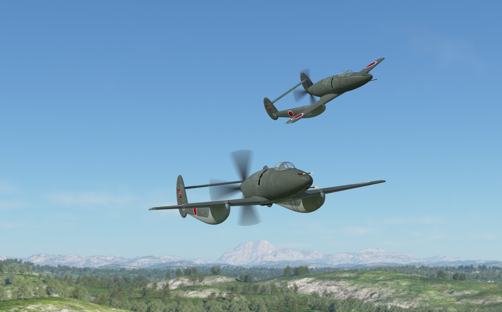 Mansyu Ki-98 WW 2 Twin-Boom Fighter by N/A