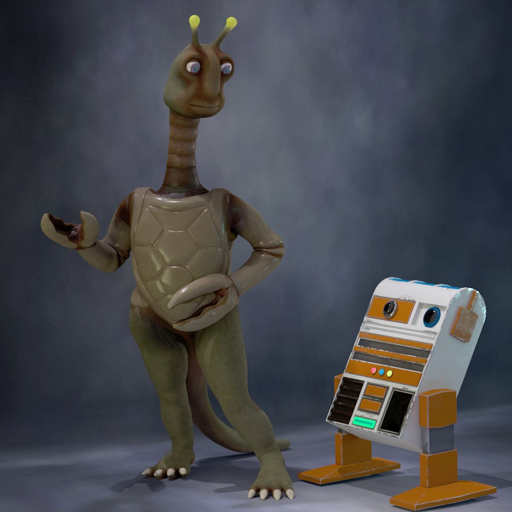 Crusteleon And GLT Space Robot for Poser by N/A