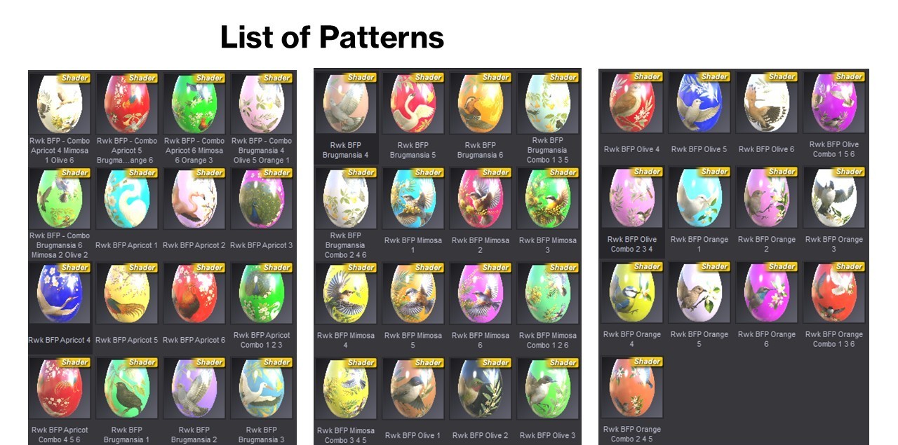 Bird & Flower Pattern Iray Shader Vol.3 by N/A