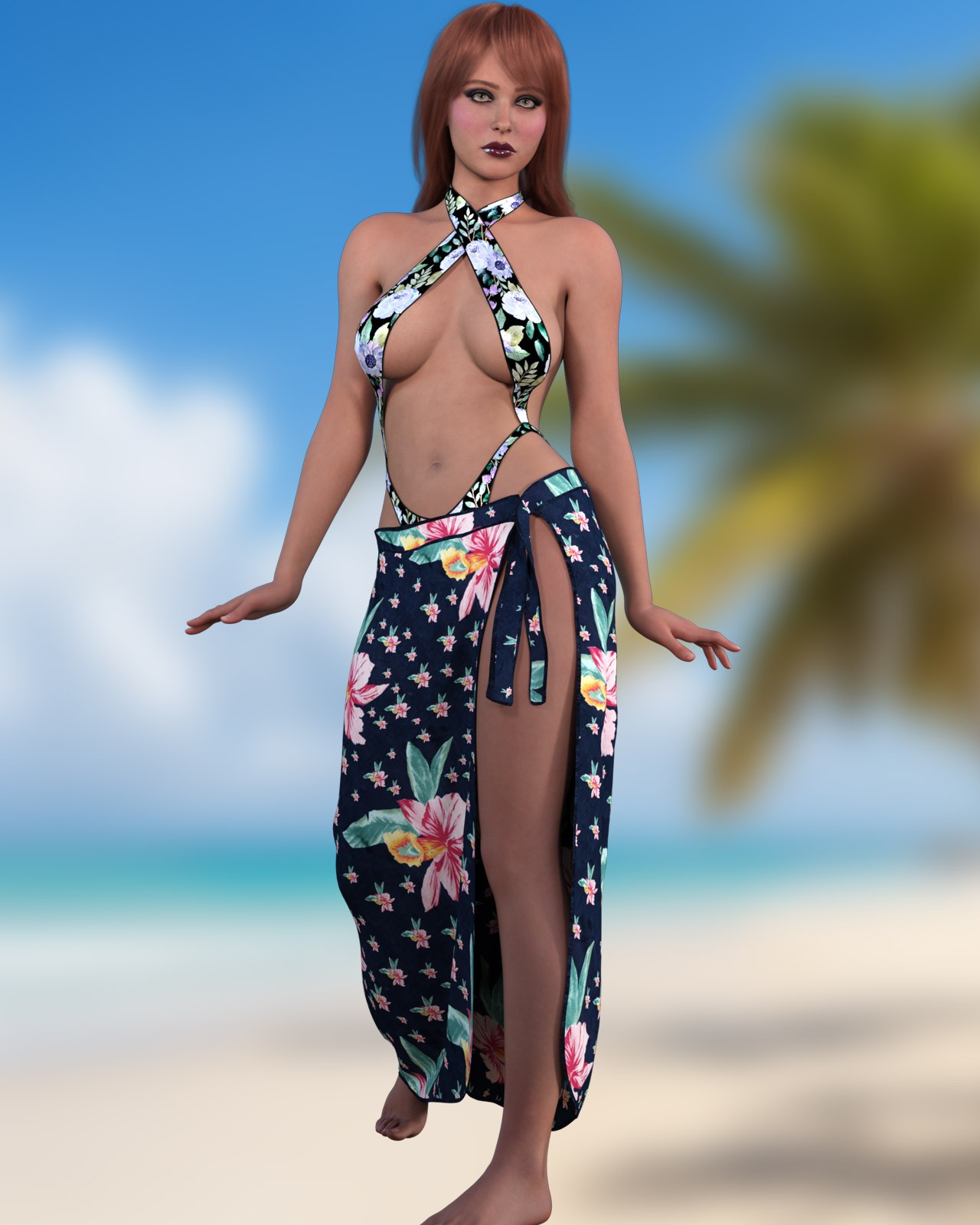 dforce - Beach Skirt - Genesis 8 and 9 by N/A