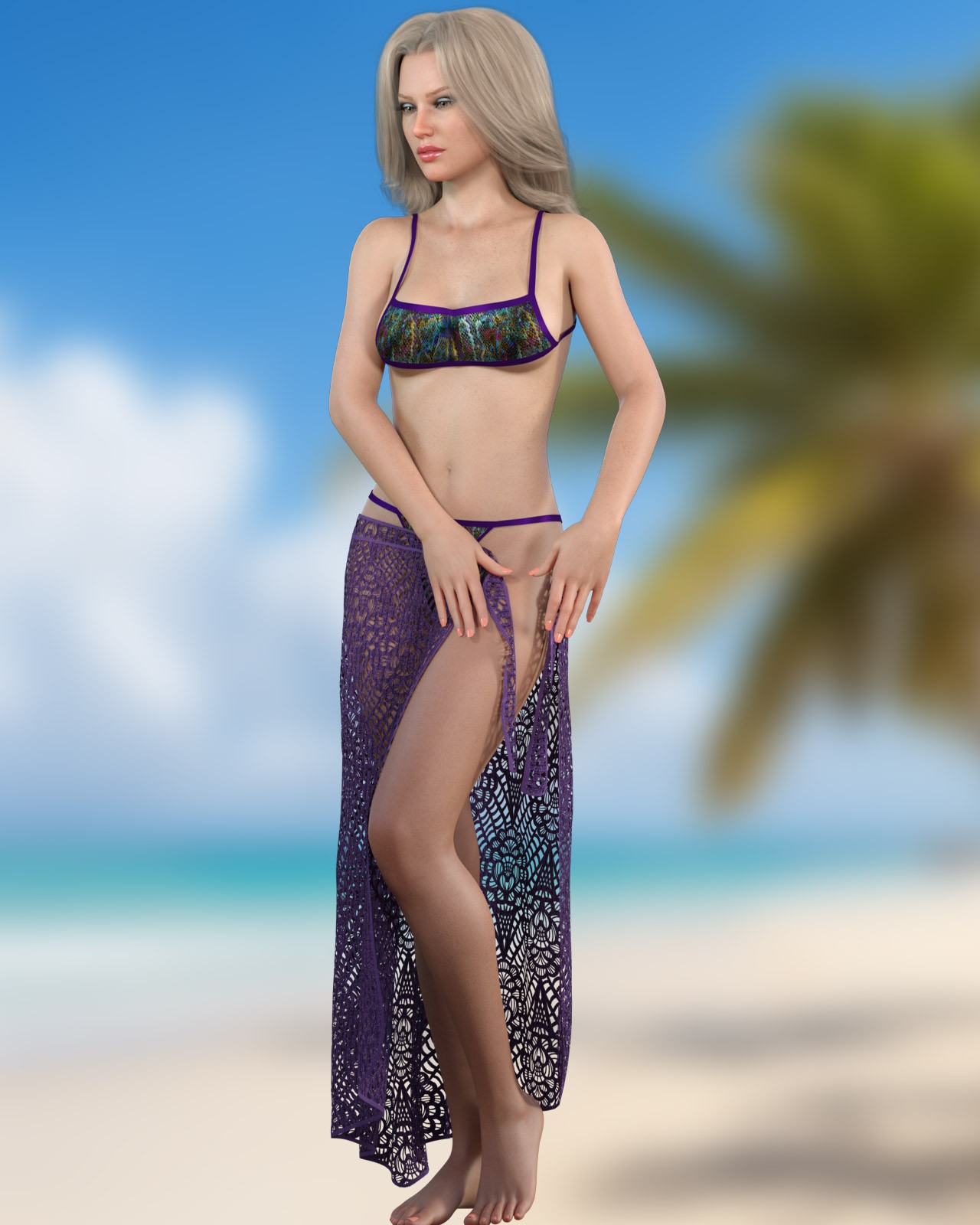 dforce - Beach Skirt - Genesis 8 and 9 by N/A