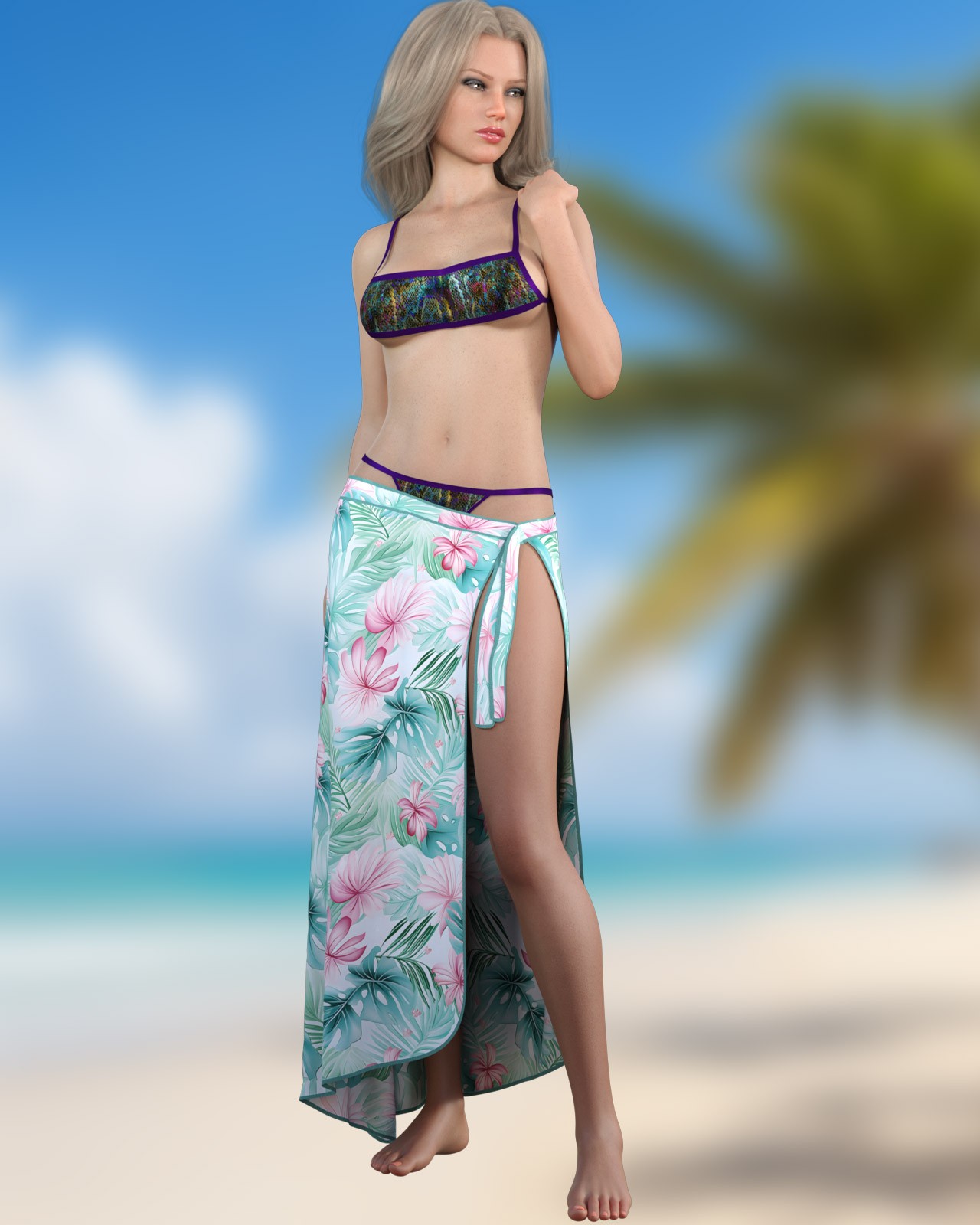 dforce - Beach Skirt - Genesis 8 and 9 by N/A