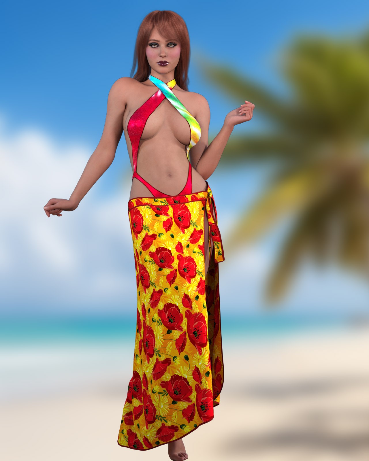 dforce - Beach Skirt - Genesis 8 and 9 by N/A