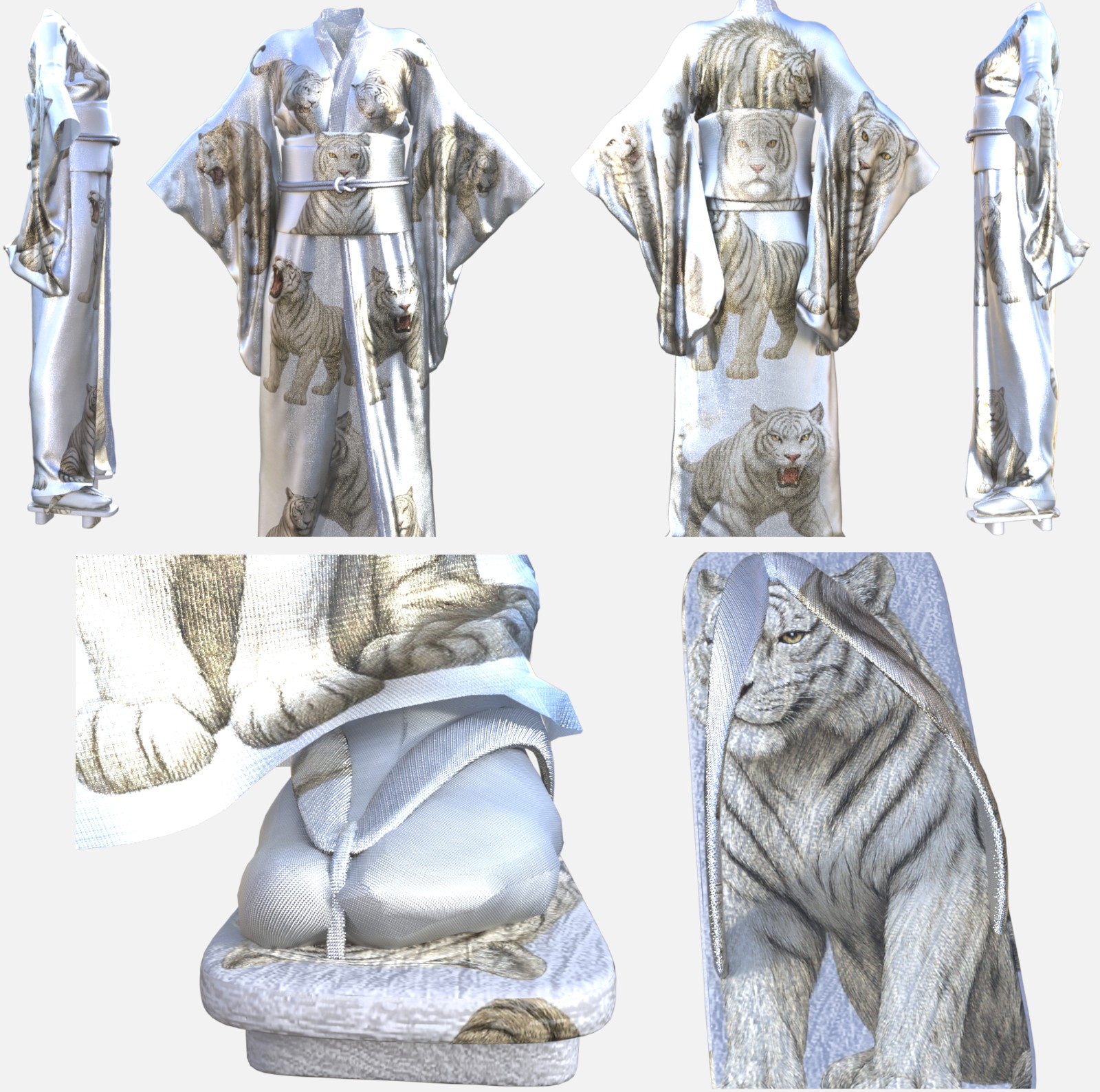 Japan Mythical Creature dForce Kimono Outfit Texture Add-ons by N/A