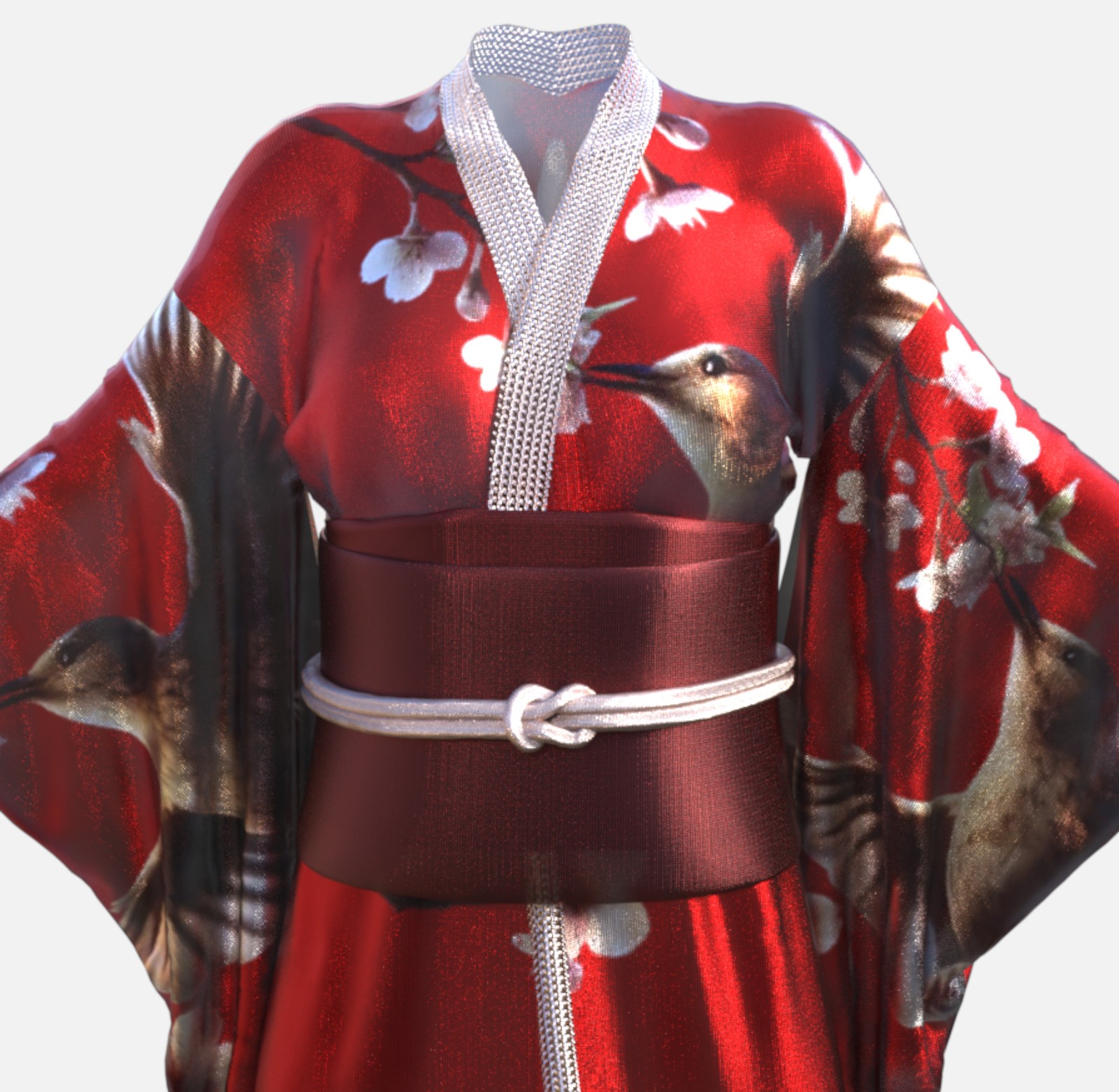 Youkai Kachouga dForce Kimono Outfit Texture Add-ons Bundle by N/A