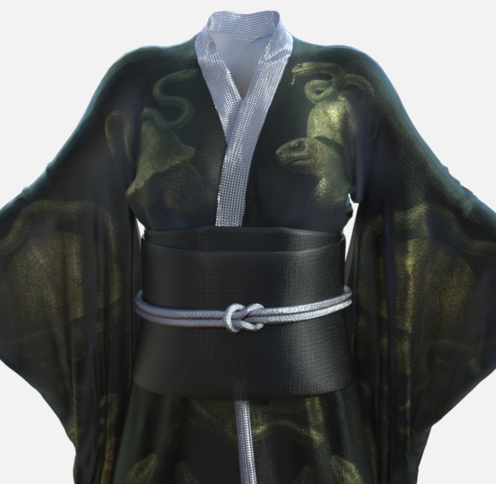 Youkai Kachouga dForce Kimono Outfit Texture Add-ons Bundle by N/A