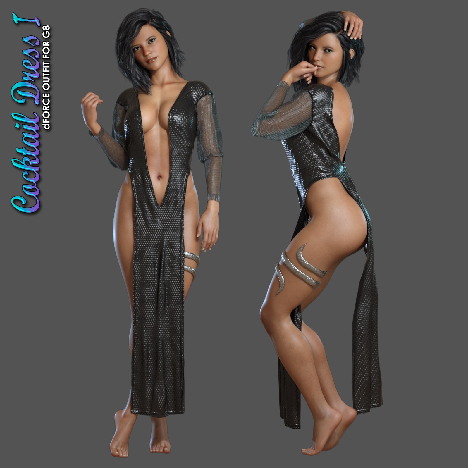 Exnem dForce Cocktail Dress I for Genesis 8 Female by N/A