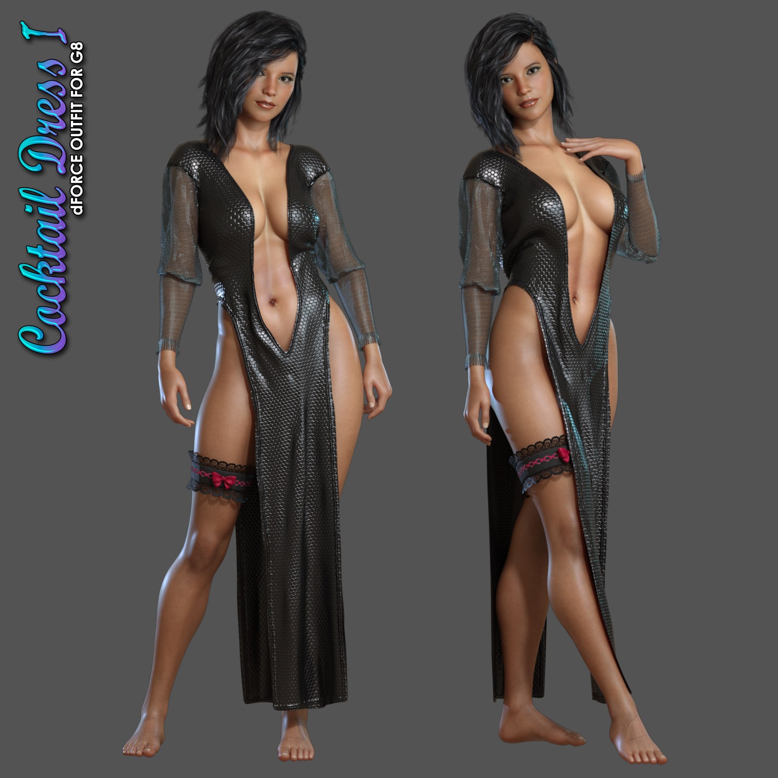 Exnem dForce Cocktail Dress I for Genesis 8 Female by N/A