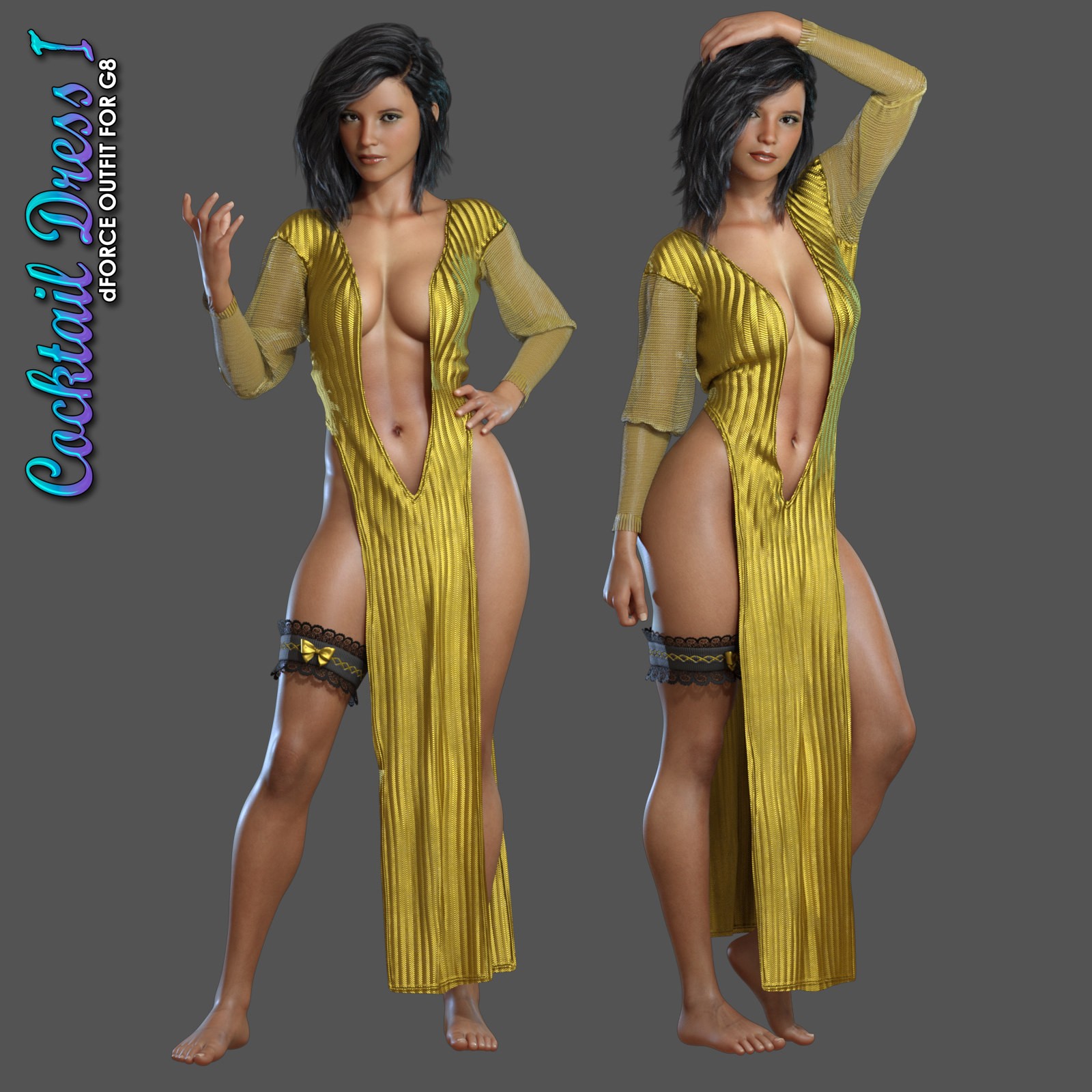 Exnem dForce Cocktail Dress I for Genesis 8 Female by N/A