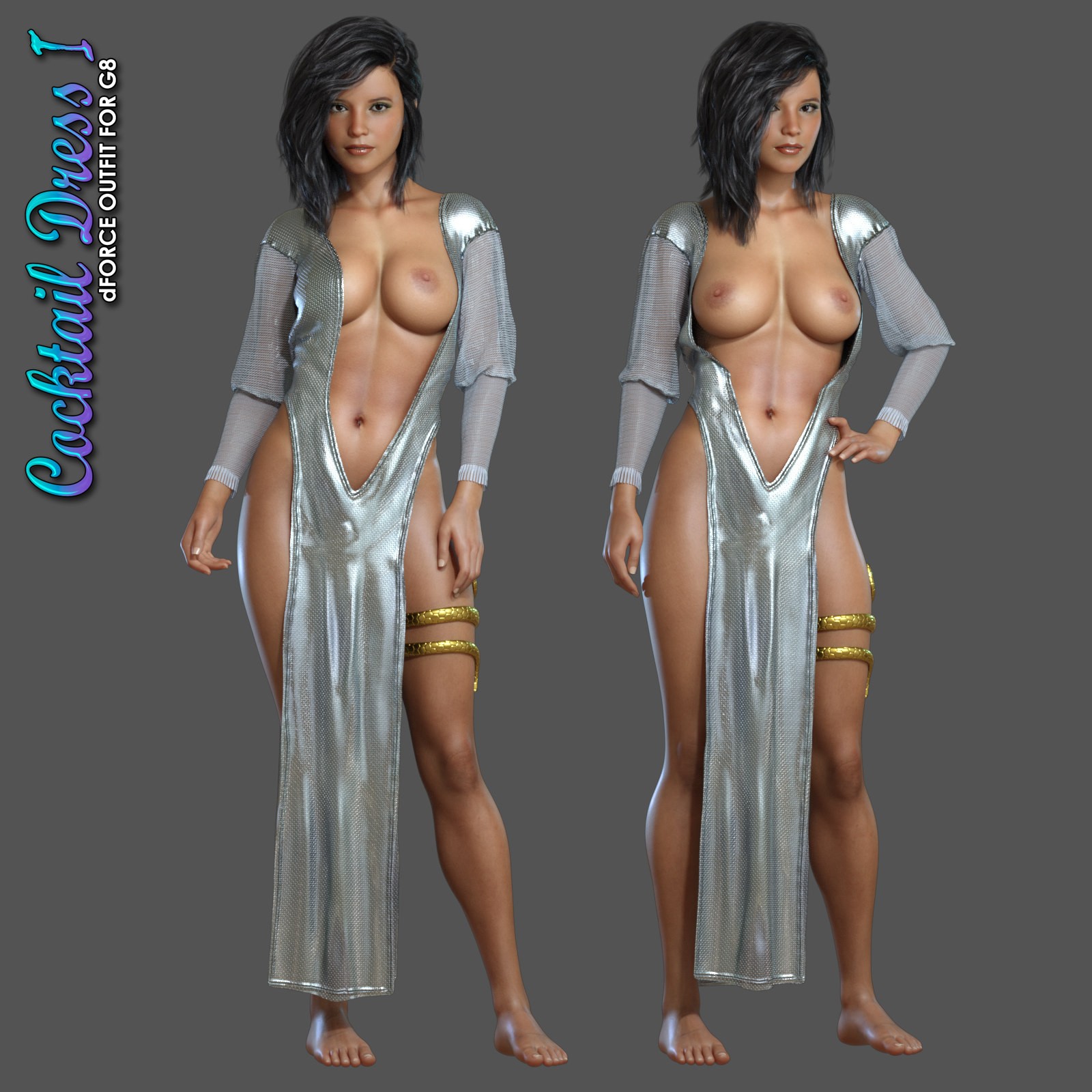 Exnem dForce Cocktail Dress I for Genesis 8 Female by N/A