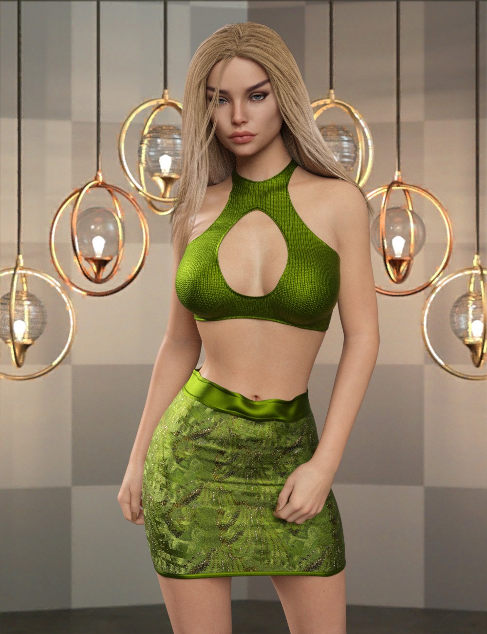 InStyle - dForce Cutout Top & Mini Skirt for Genesis 8 & 8.1 Females by N/A