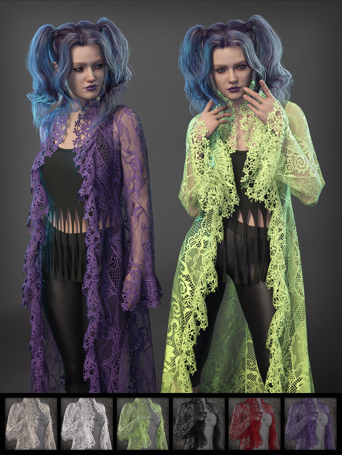 Rockstar Materials for FRQ dForce: Frilly Coat by N/A