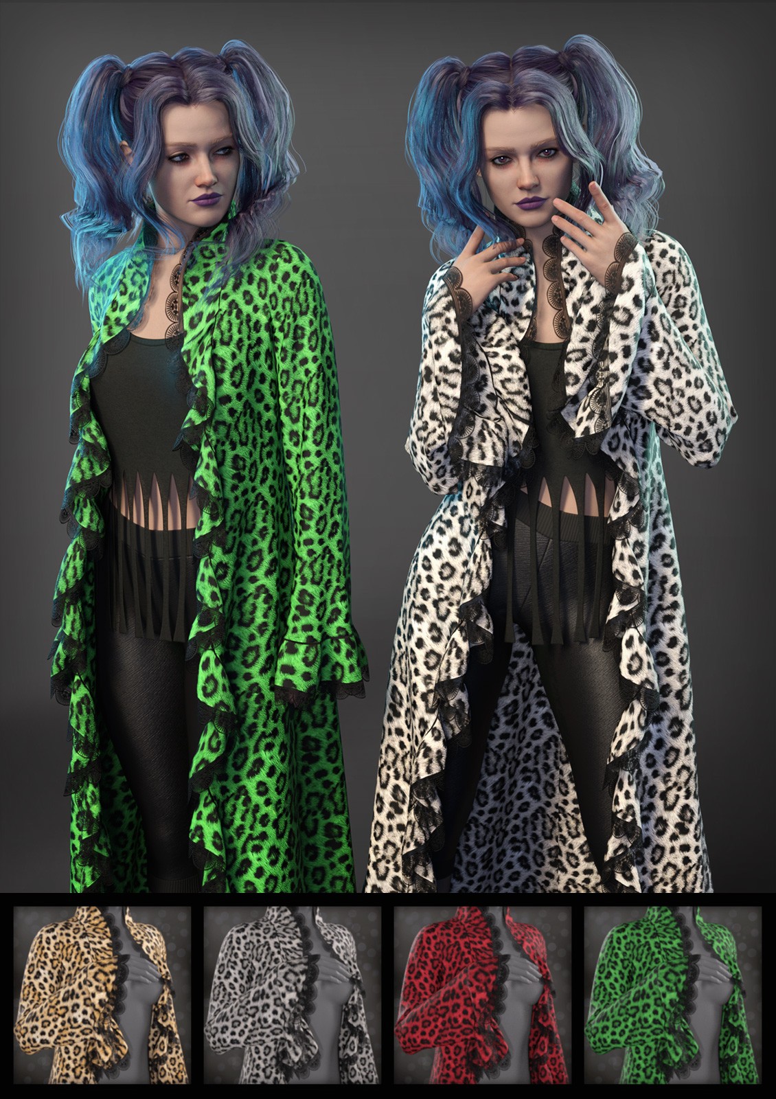 Rockstar Materials for FRQ dForce: Frilly Coat by N/A