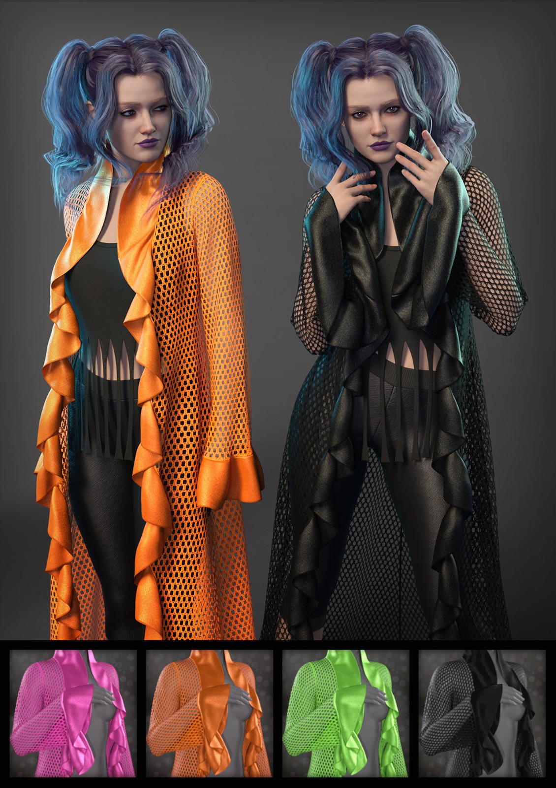 Rockstar Materials for FRQ dForce: Frilly Coat by N/A