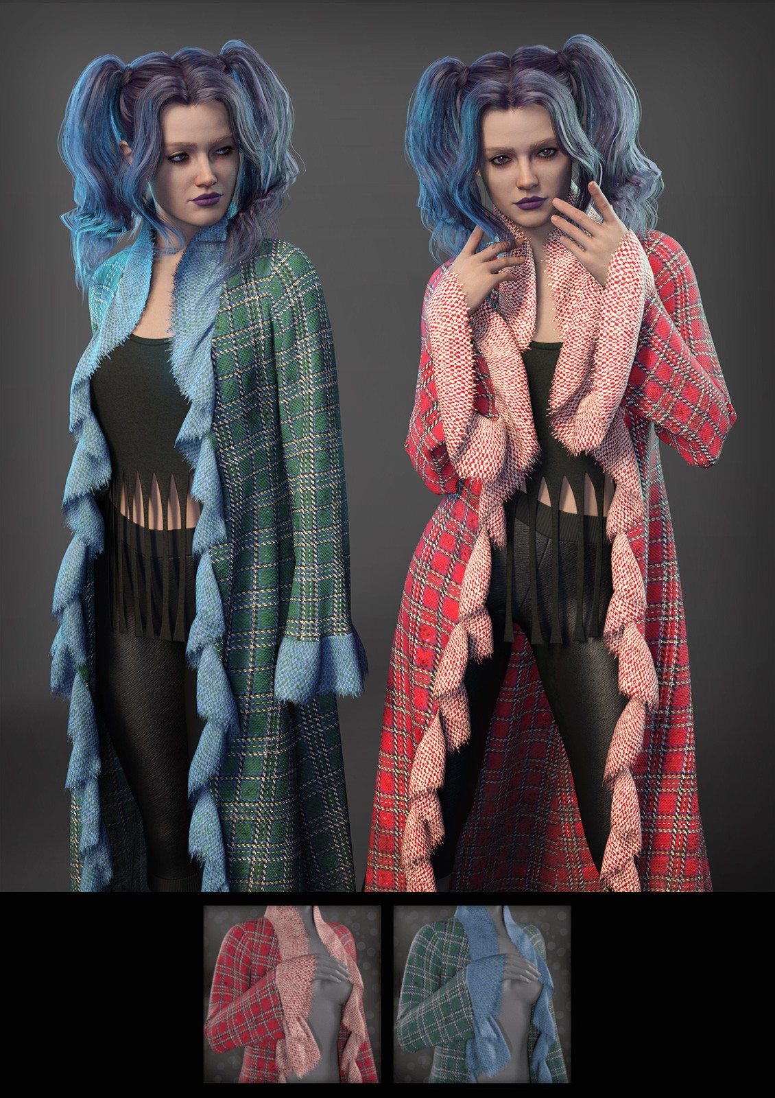 Rockstar Materials for FRQ dForce: Frilly Coat by N/A
