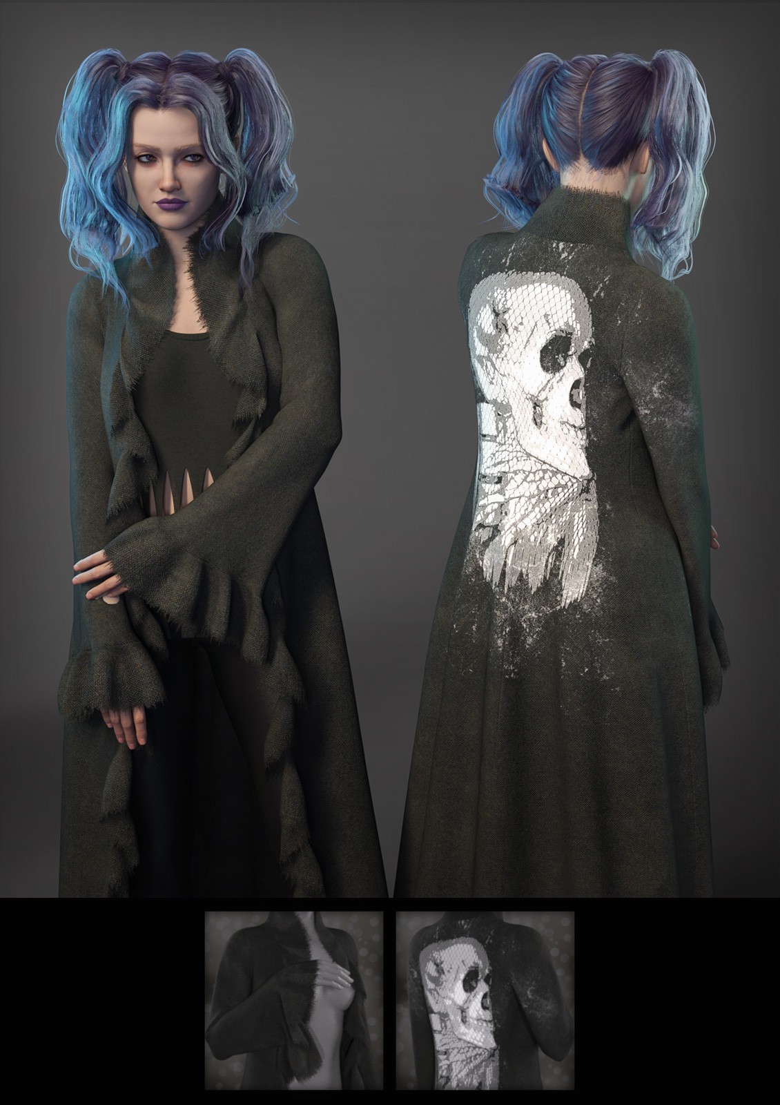 Rockstar Materials for FRQ dForce: Frilly Coat by N/A