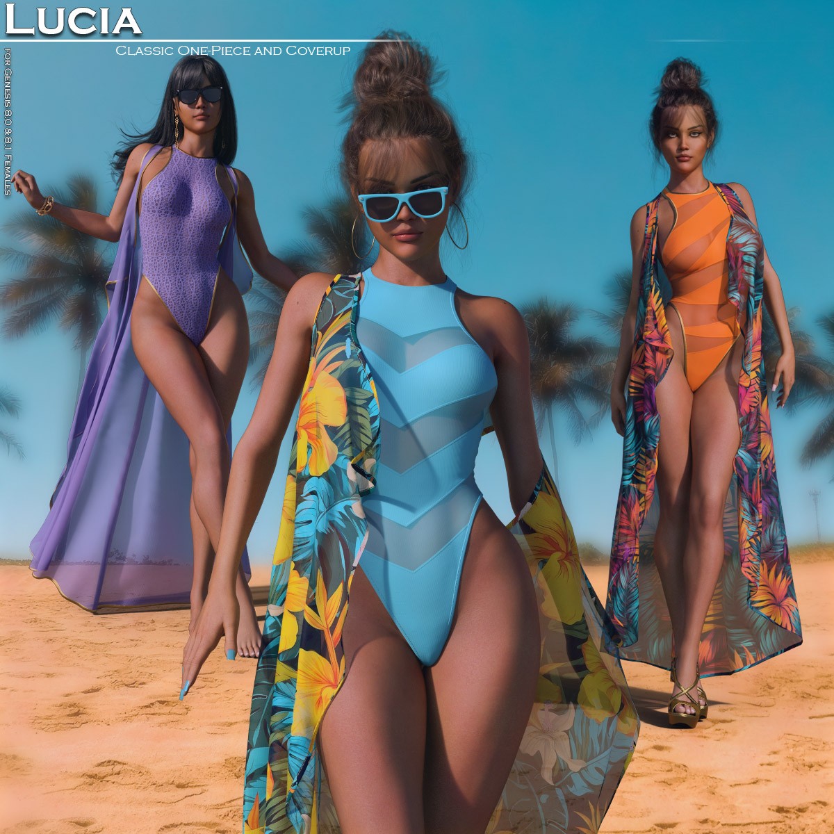 Lucia One-Piece and Coverup for G8/8.1 Females