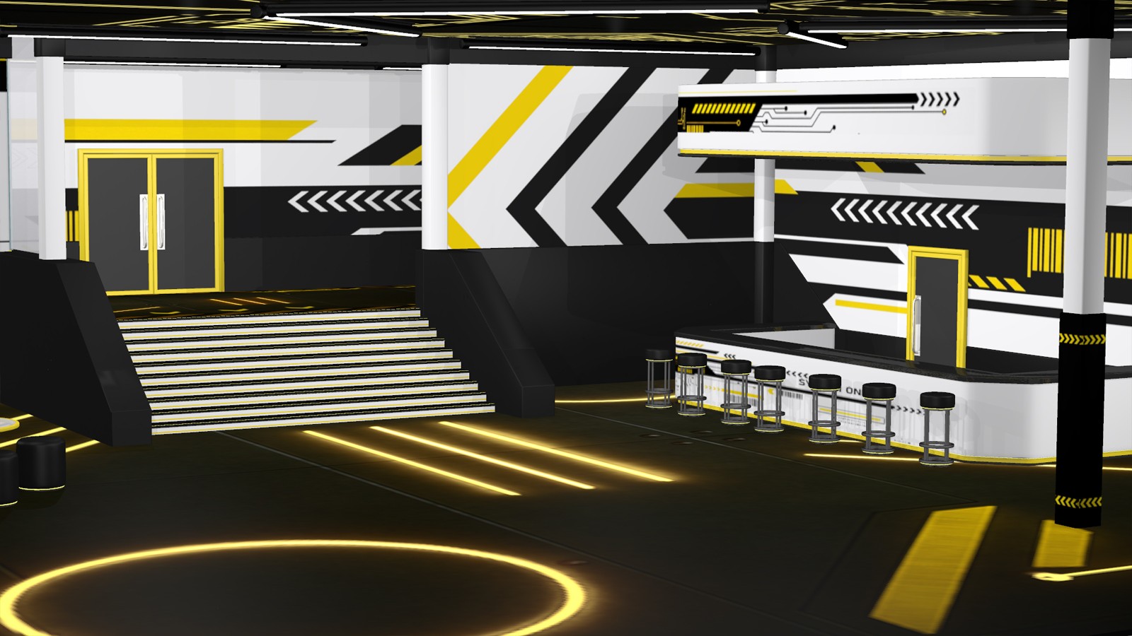 Techno-Minimalist Commercial Space by N/A