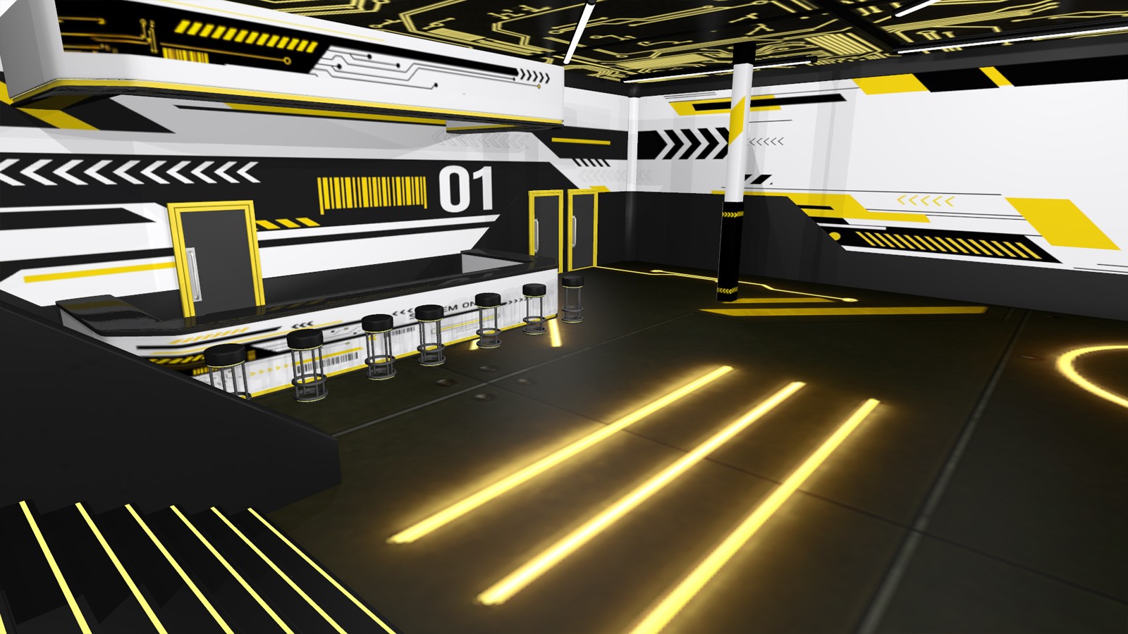 Techno-Minimalist Commercial Space by N/A