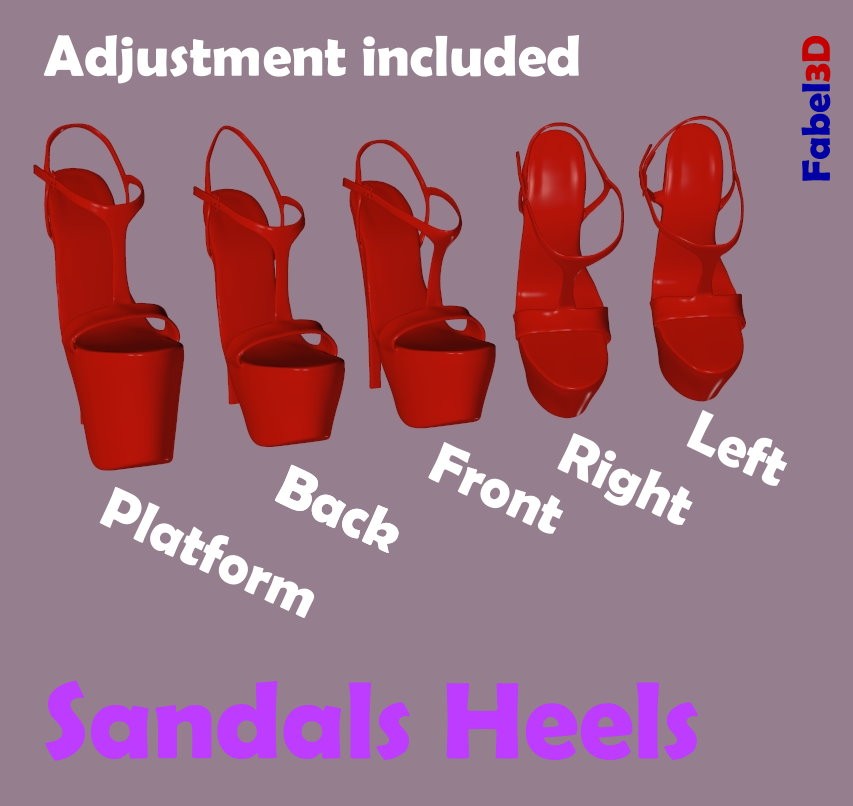 Sandals Heels for V4, La Femme, La Femme 2, La Femme Pro, Dawn by N/A